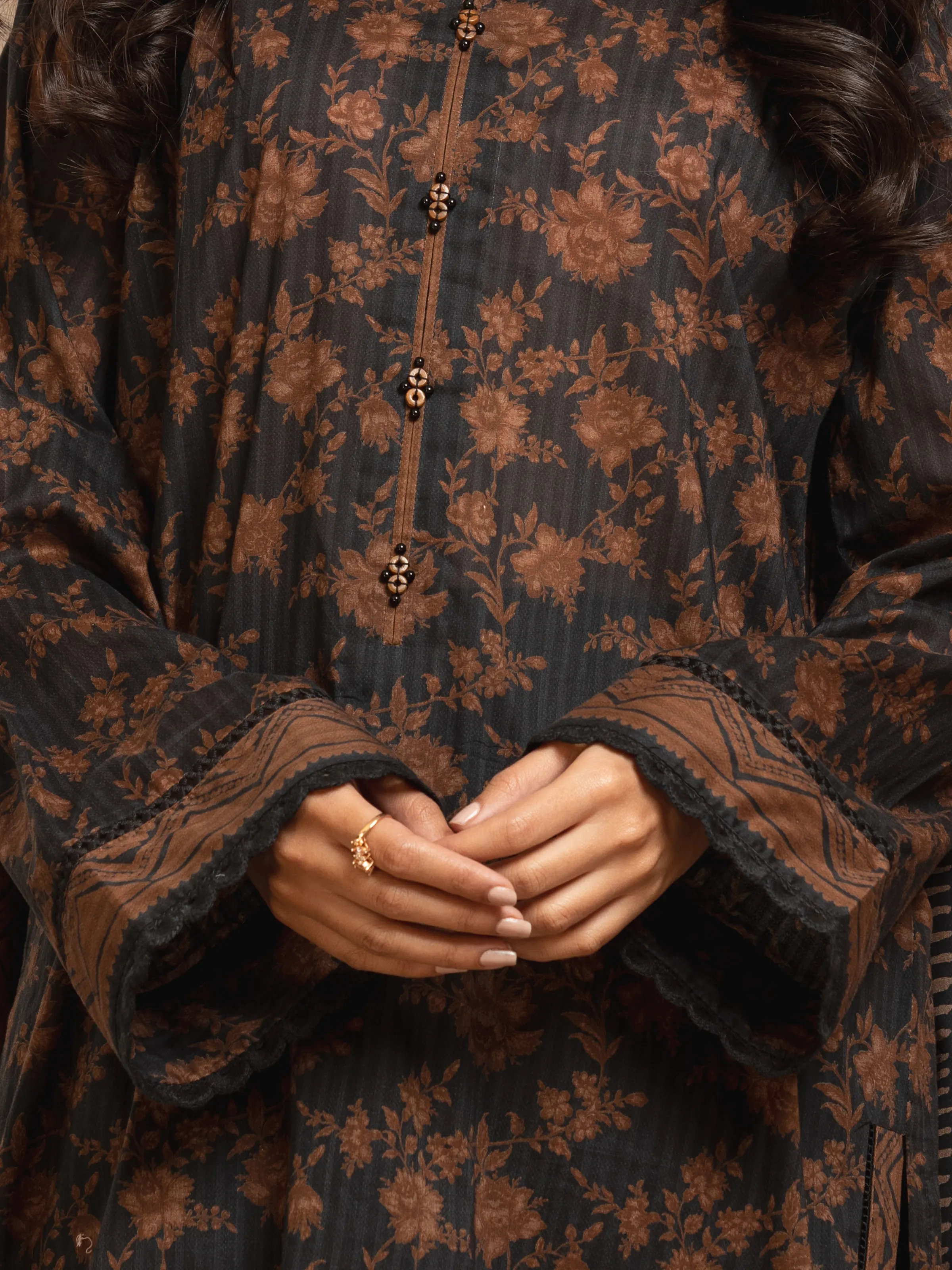 Unstitched Printed Khaddar Suit - EWU24A3-29502-3P - Image 4