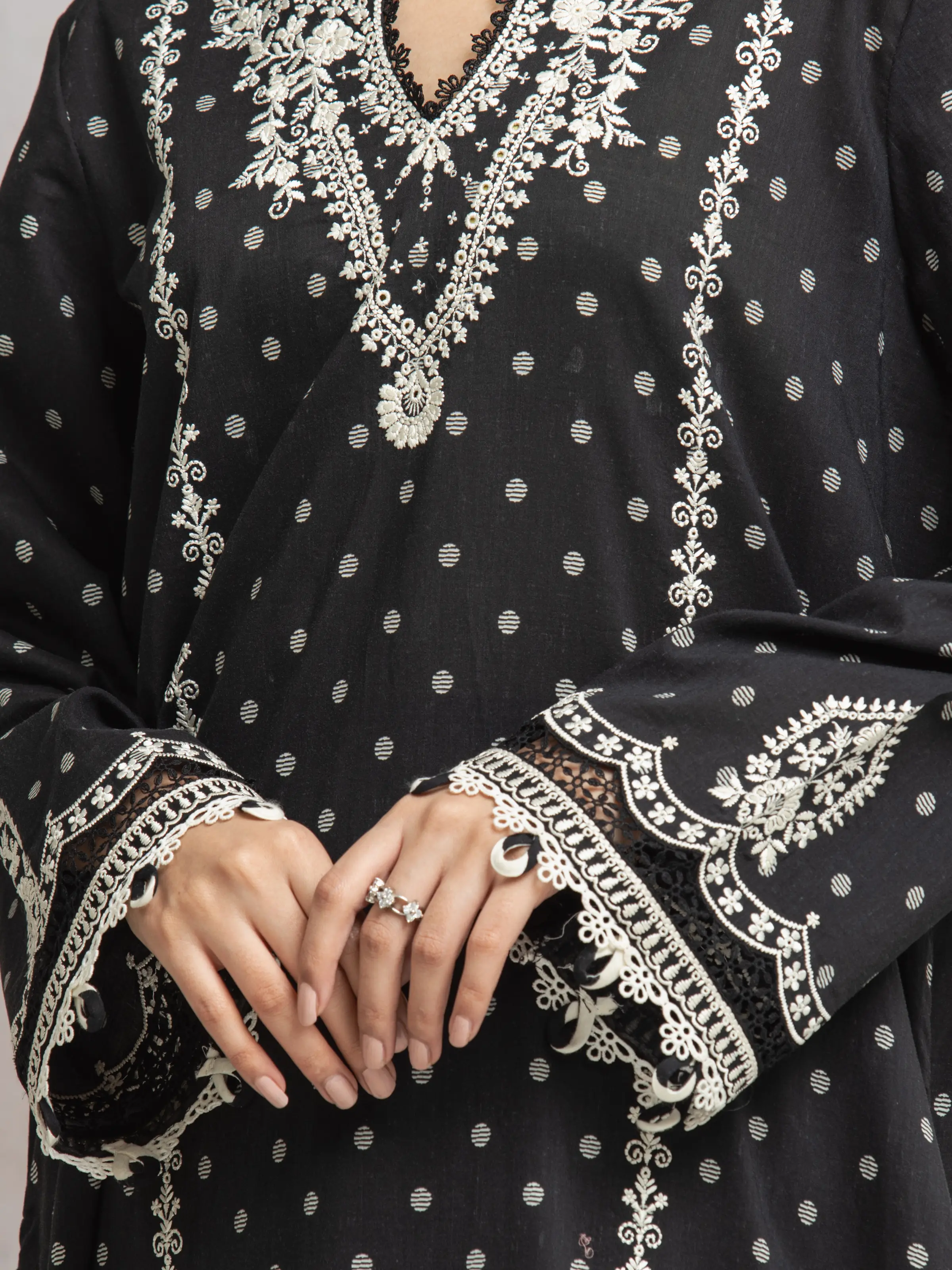 Unstitched Embroidered Cambric Suit - EWU24V2-30028-3P - Image 2