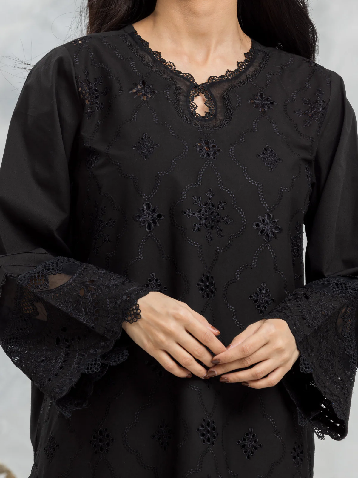 Unstitched Embroidered Cambric Suit - EWU24V2-30157-3P - Image 3
