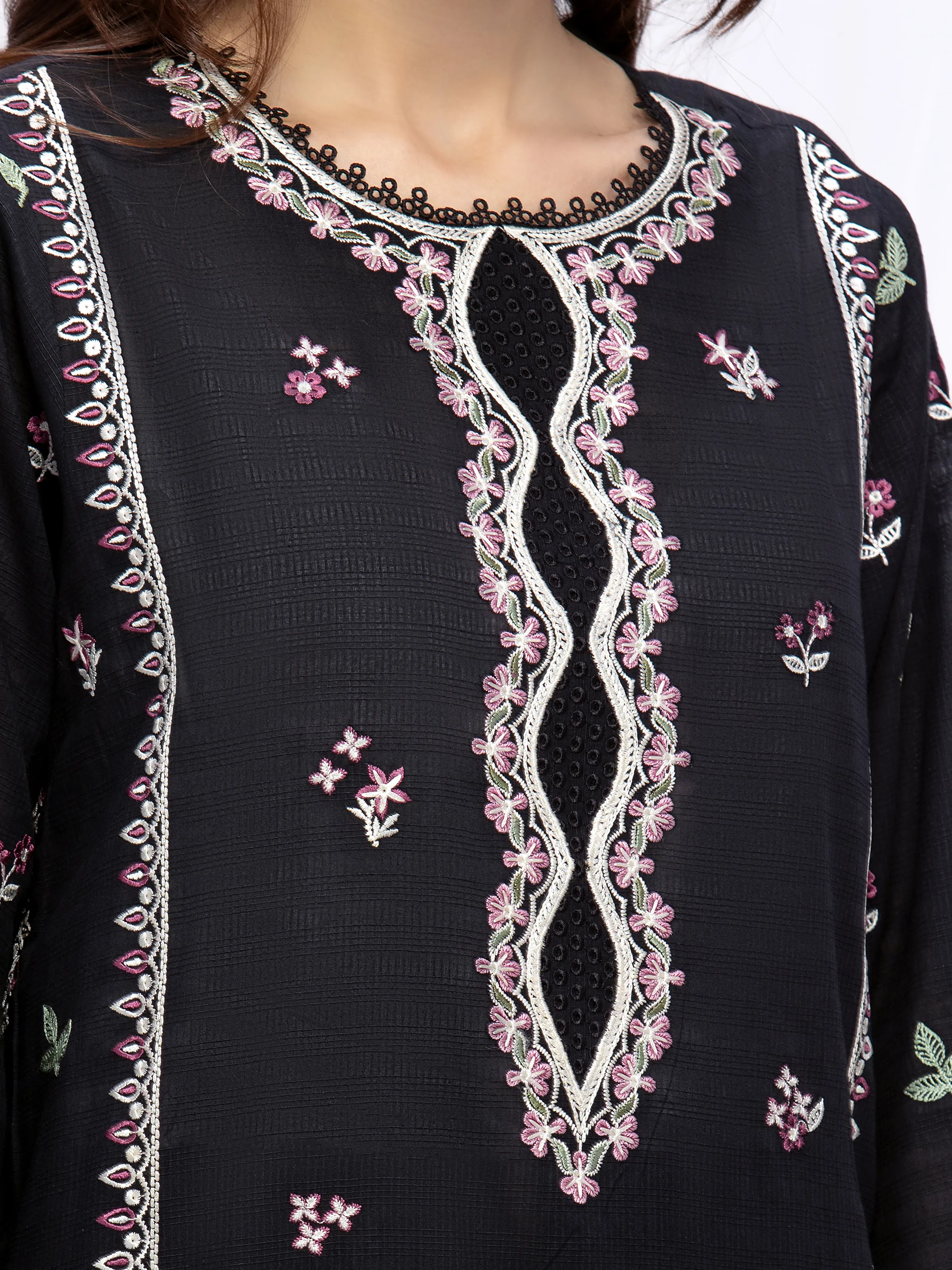 Unstitched Embroidered Lawn Suit - EWU5V1-31701-3P - Image 3