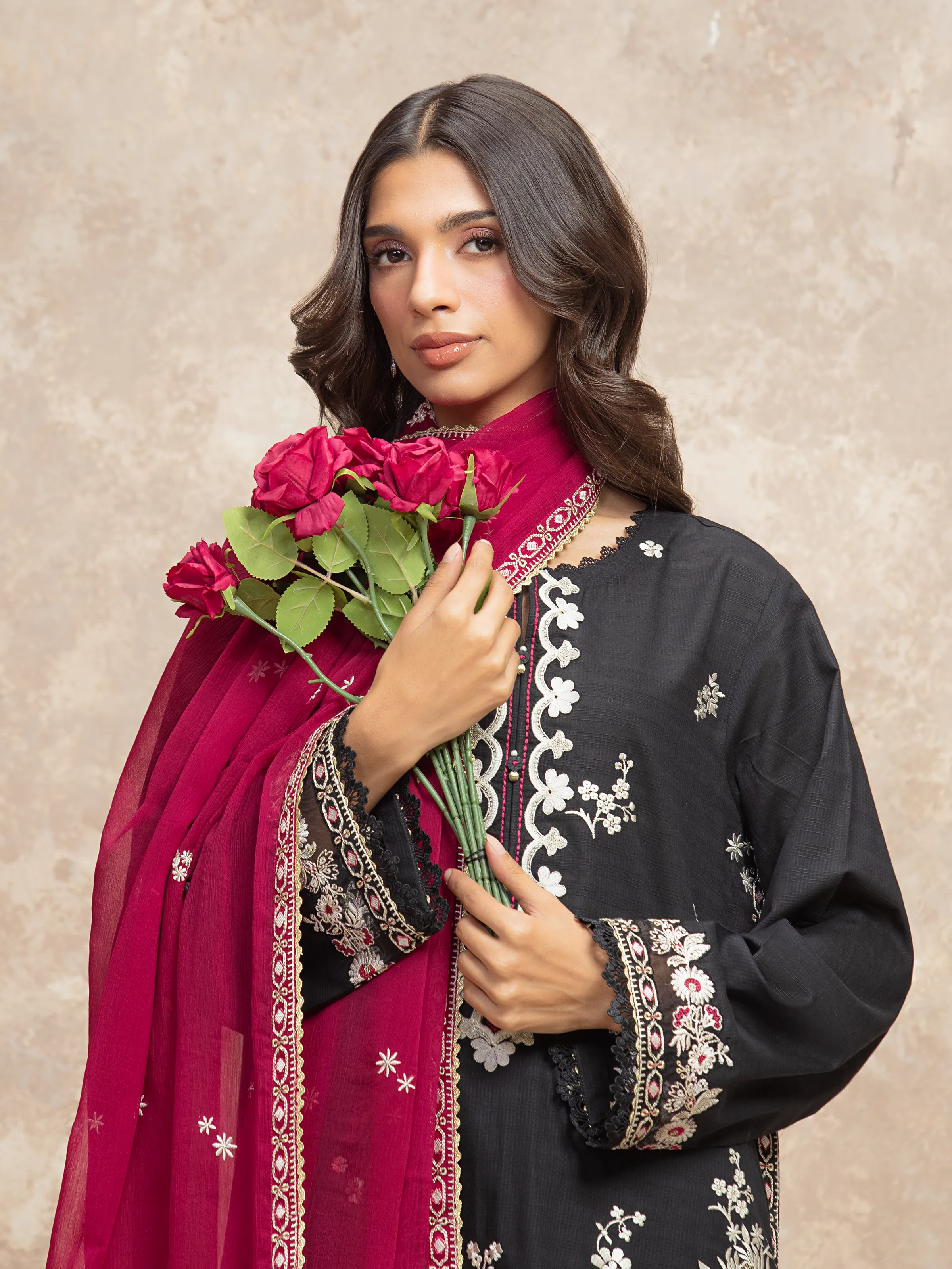Unstitched Embroidered Lawn Suit - EWU5V1-31709-3P - Image 2