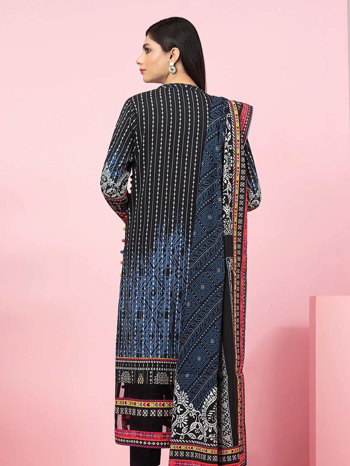 Unstitched Embroidered Viscose Shirt - EWU22V13-24017S - Image 4