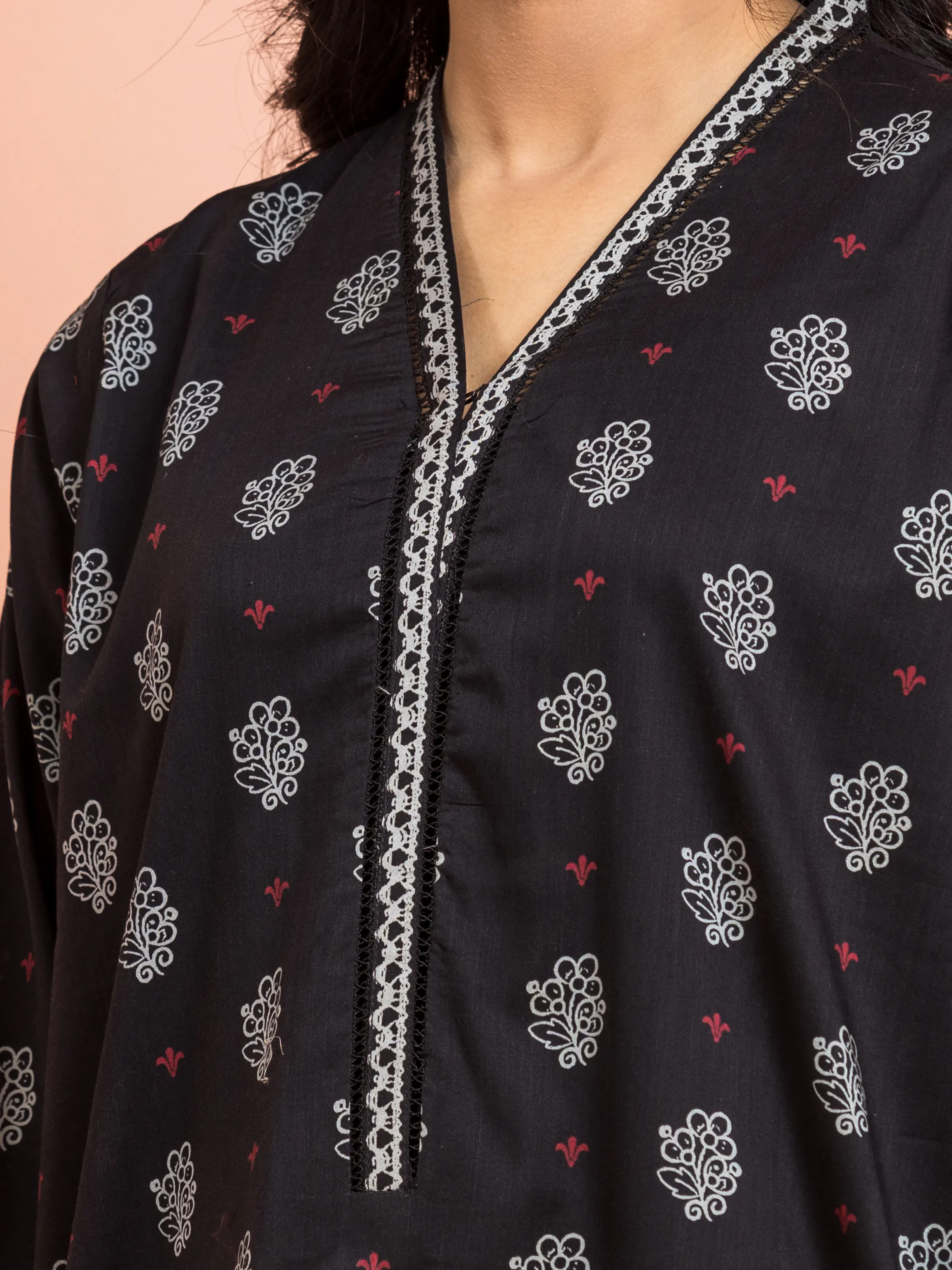 Unstitched Printed Khaddar Suit - EWU24M3-120 - Image 3