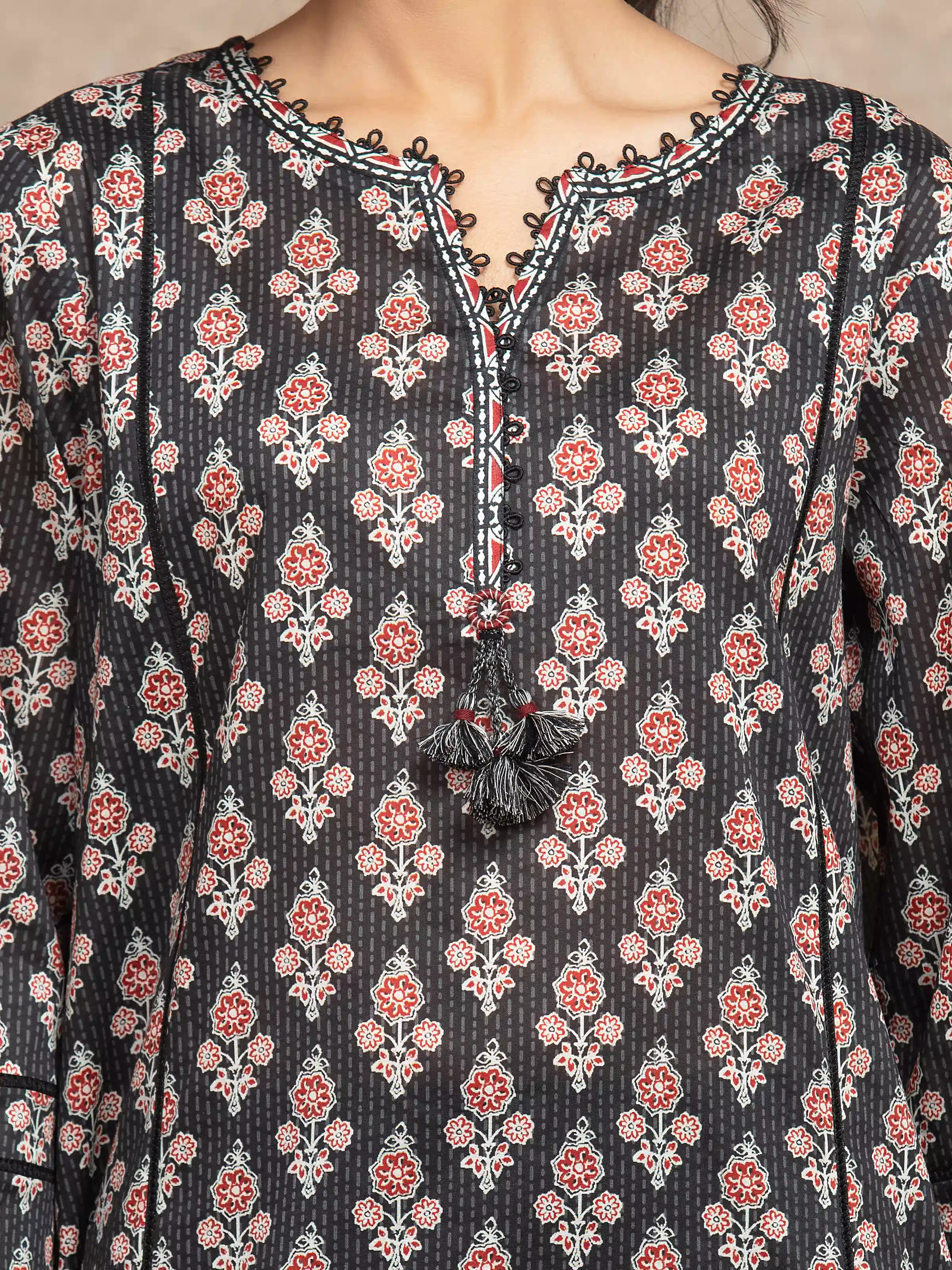Unstitched Printed Khaddar Suit - EWU5A3-36032-3P - Image 2