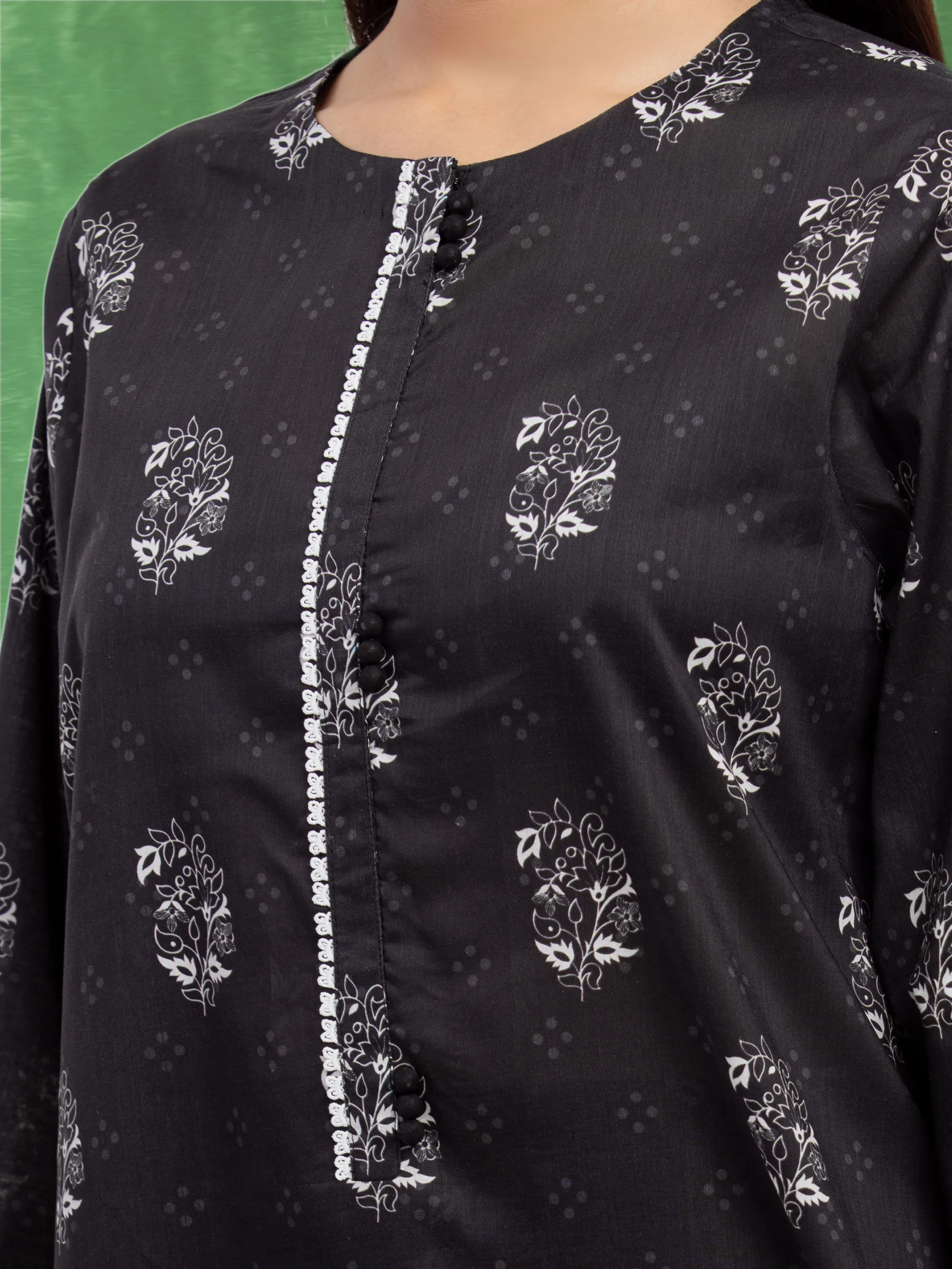 Unstitched Printed Lawn Shirt - EWU5A1-35317S - Image 2