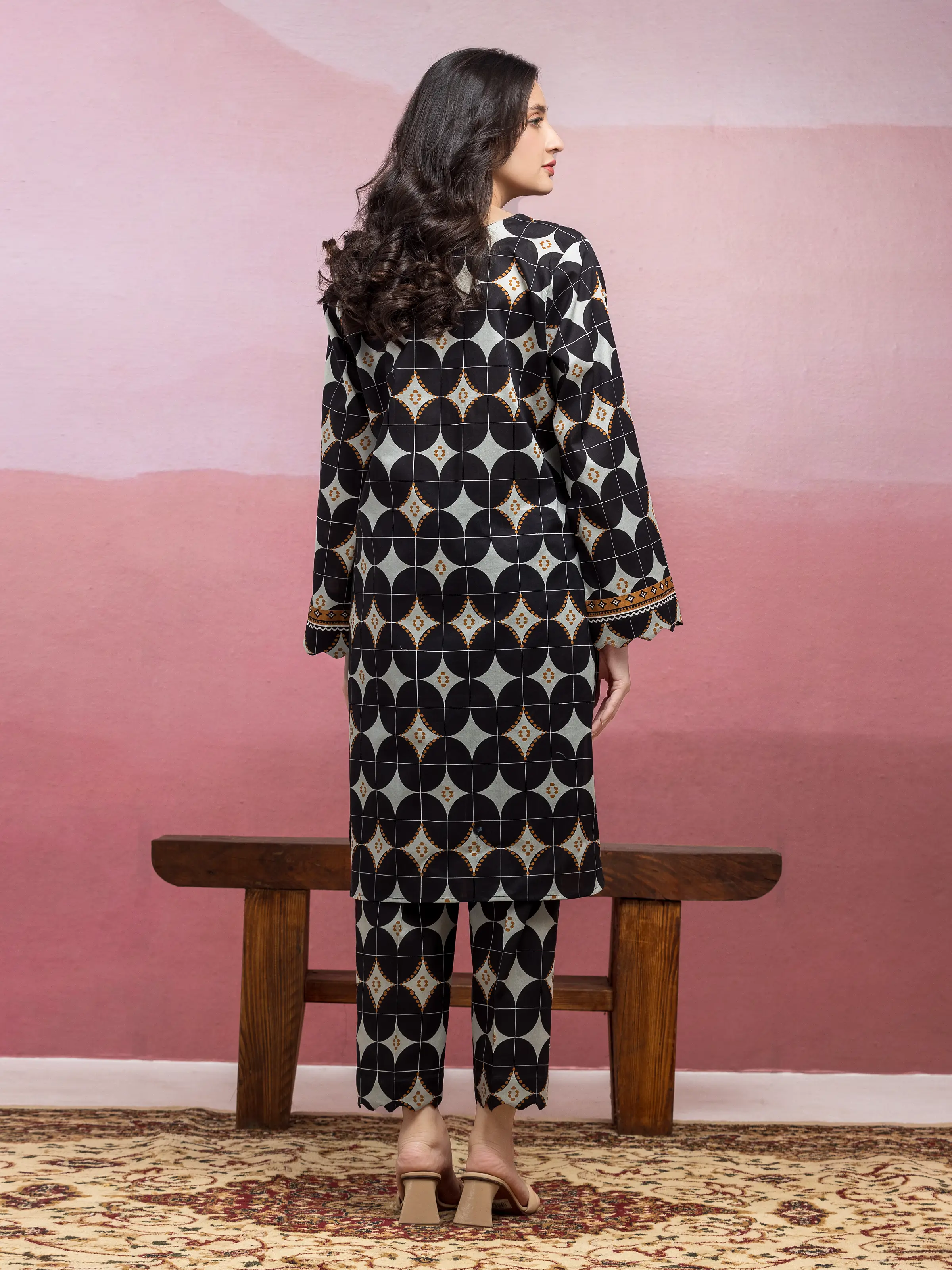 Unstitched Printed Lawn Shirt Trouser - EWU5A1-35412ST - Image 2