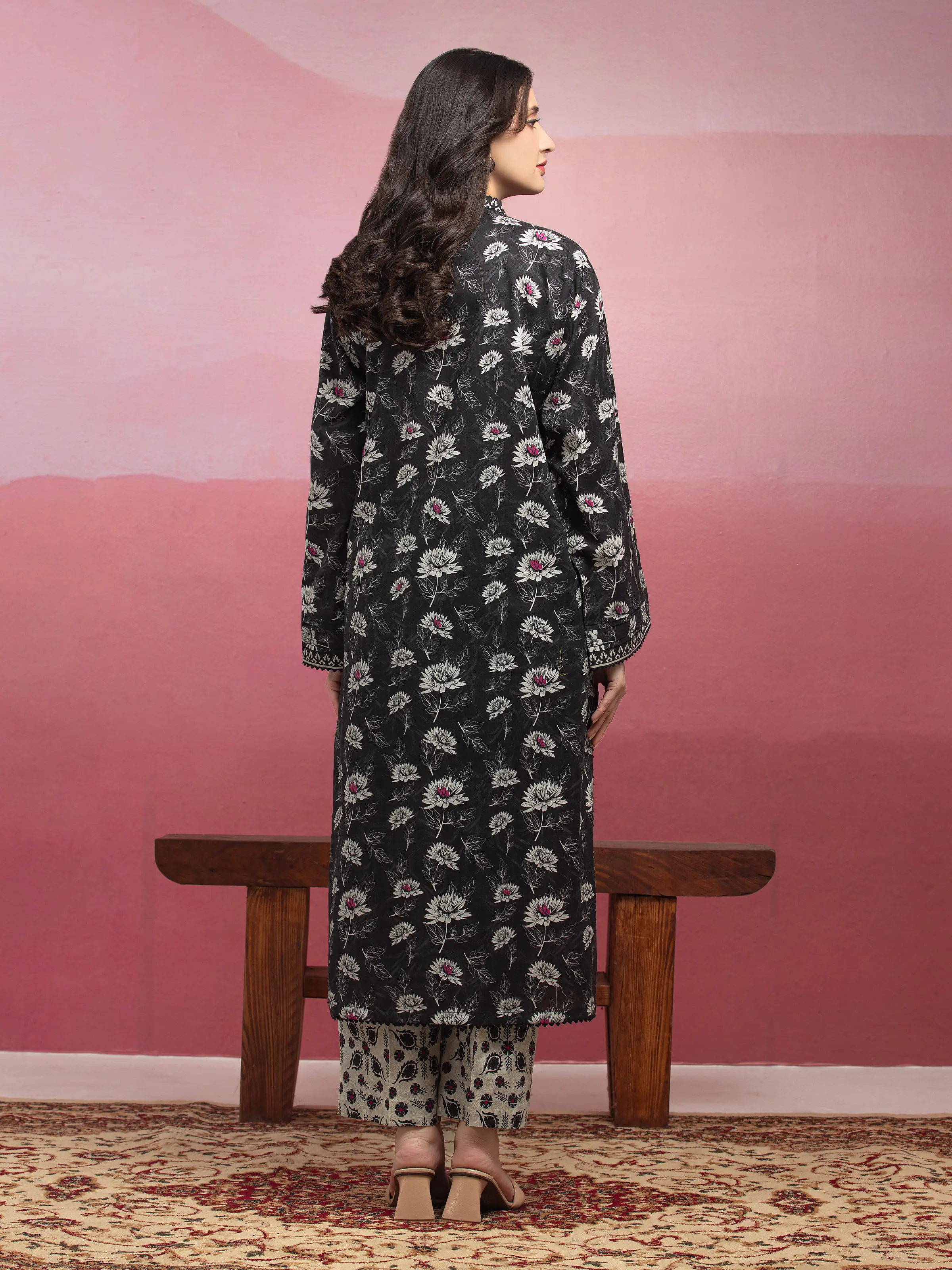 Unstitched Printed Lawn Shirt Trouser - EWU5A1-35428ST - Image 2