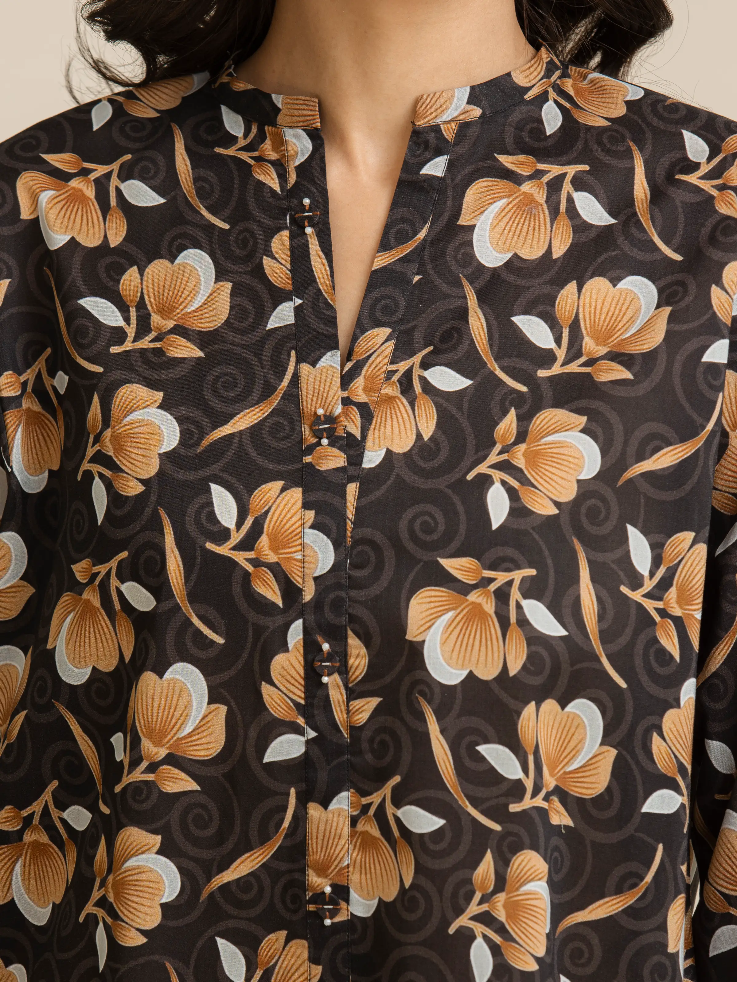 Unstitched Printed Lawn Shirt Trouser - EWU5A1-35430ST - Image 3