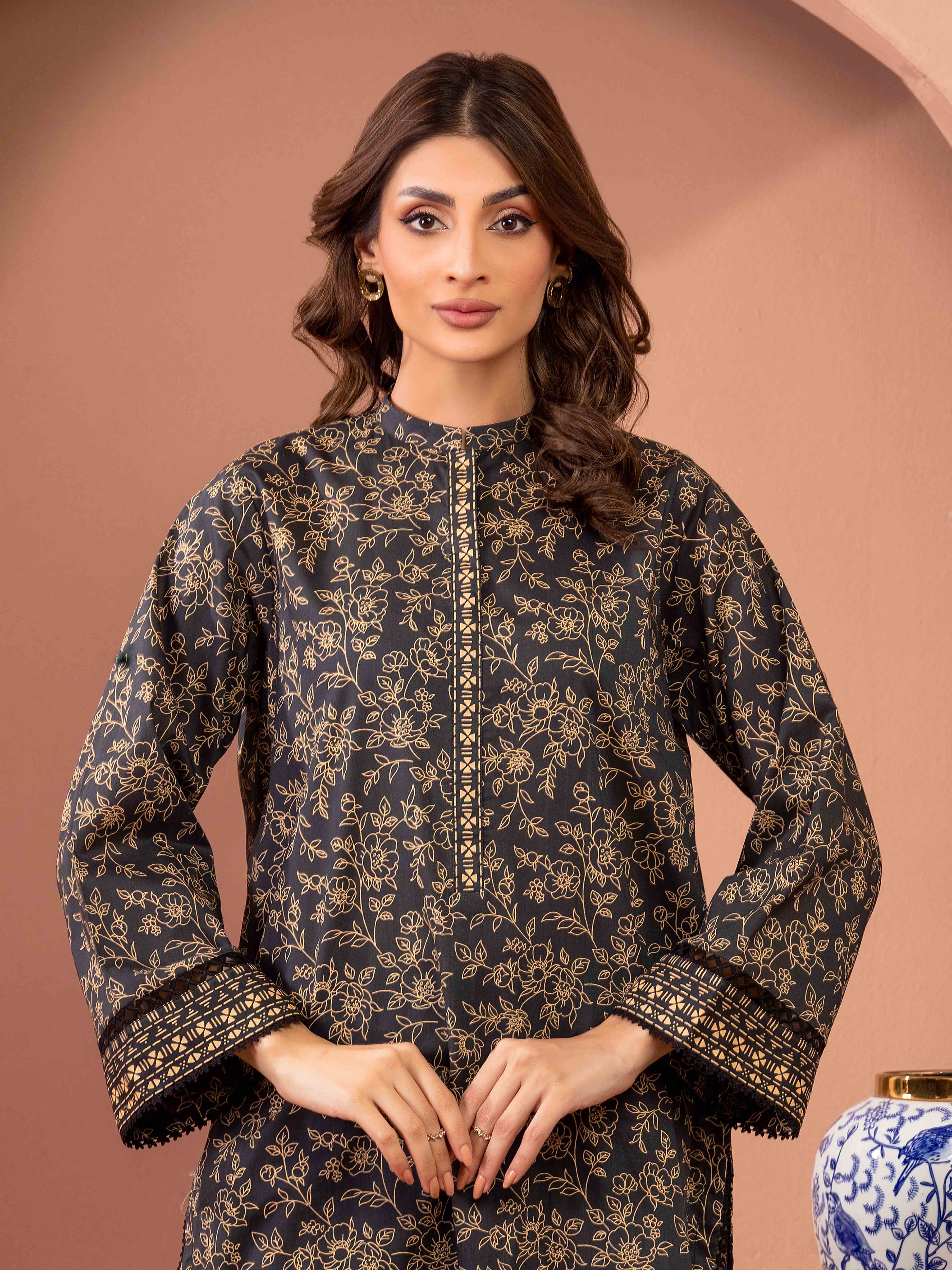 Unstitched Printed Lawn Shirt Trouser - EWU5A1-35439ST - Image 2