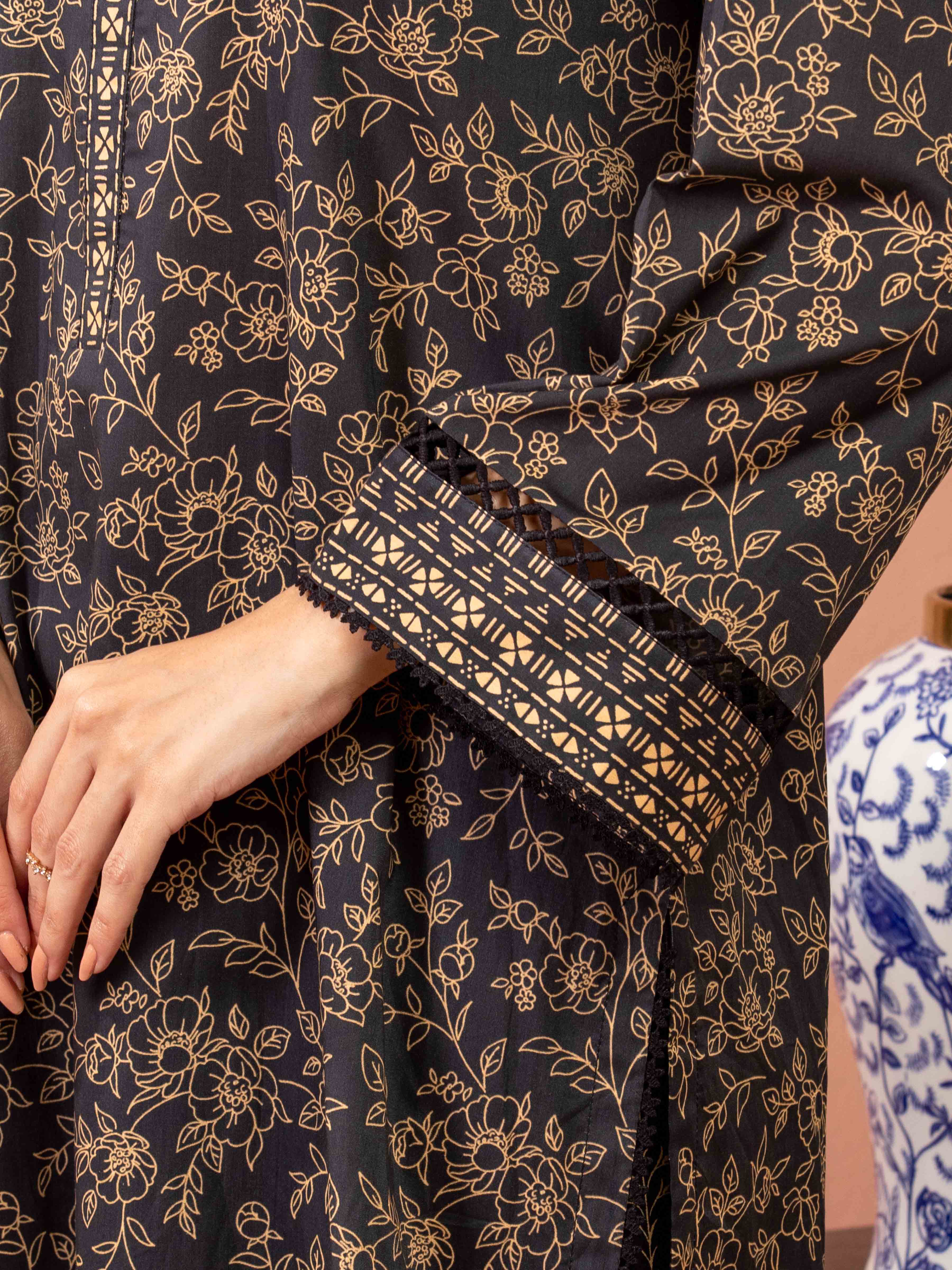 Unstitched Printed Lawn Shirt Trouser - EWU5A1-35439ST - Image 3