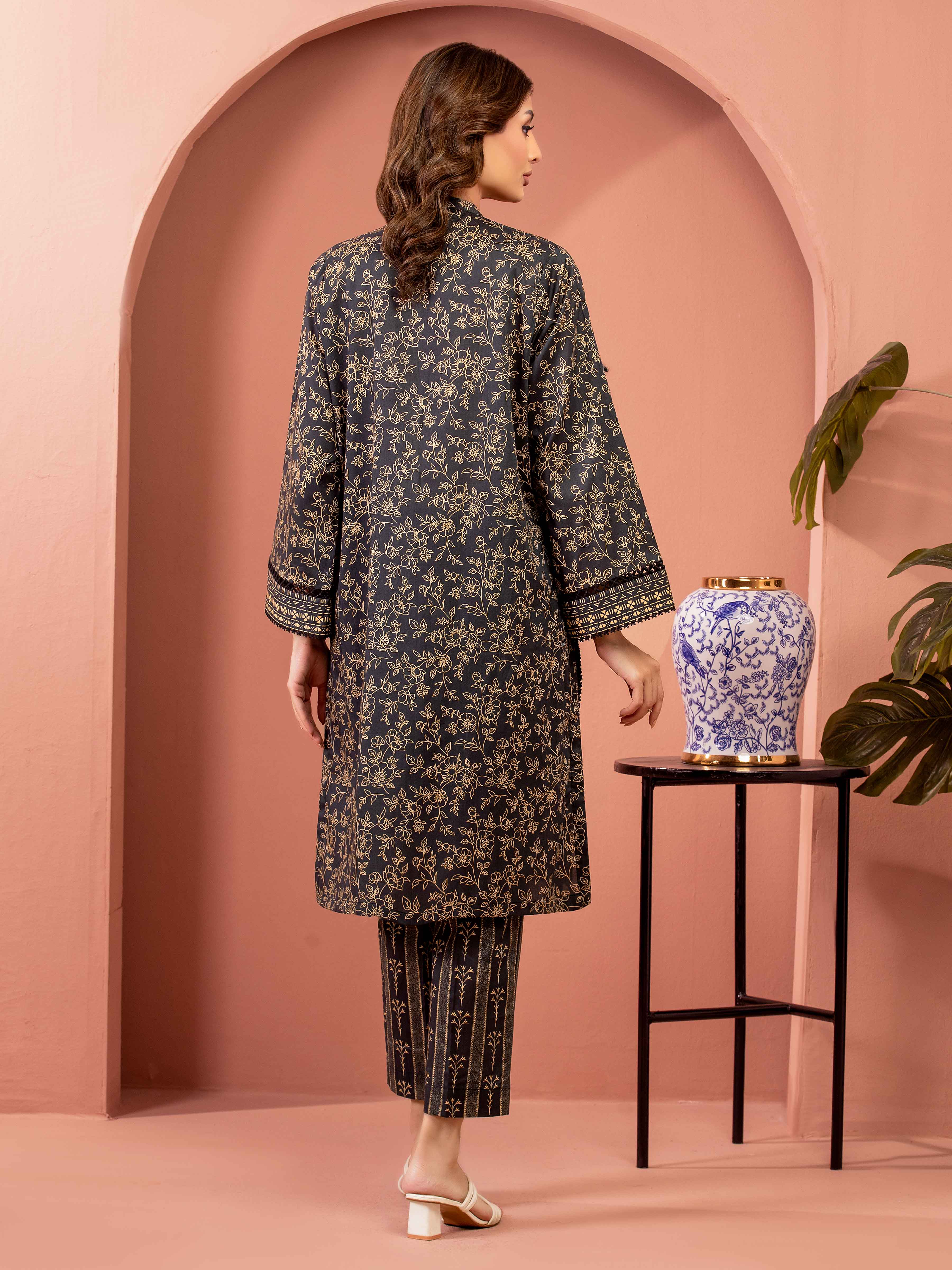 Unstitched Printed Lawn Shirt Trouser - EWU5A1-35439ST - Image 5