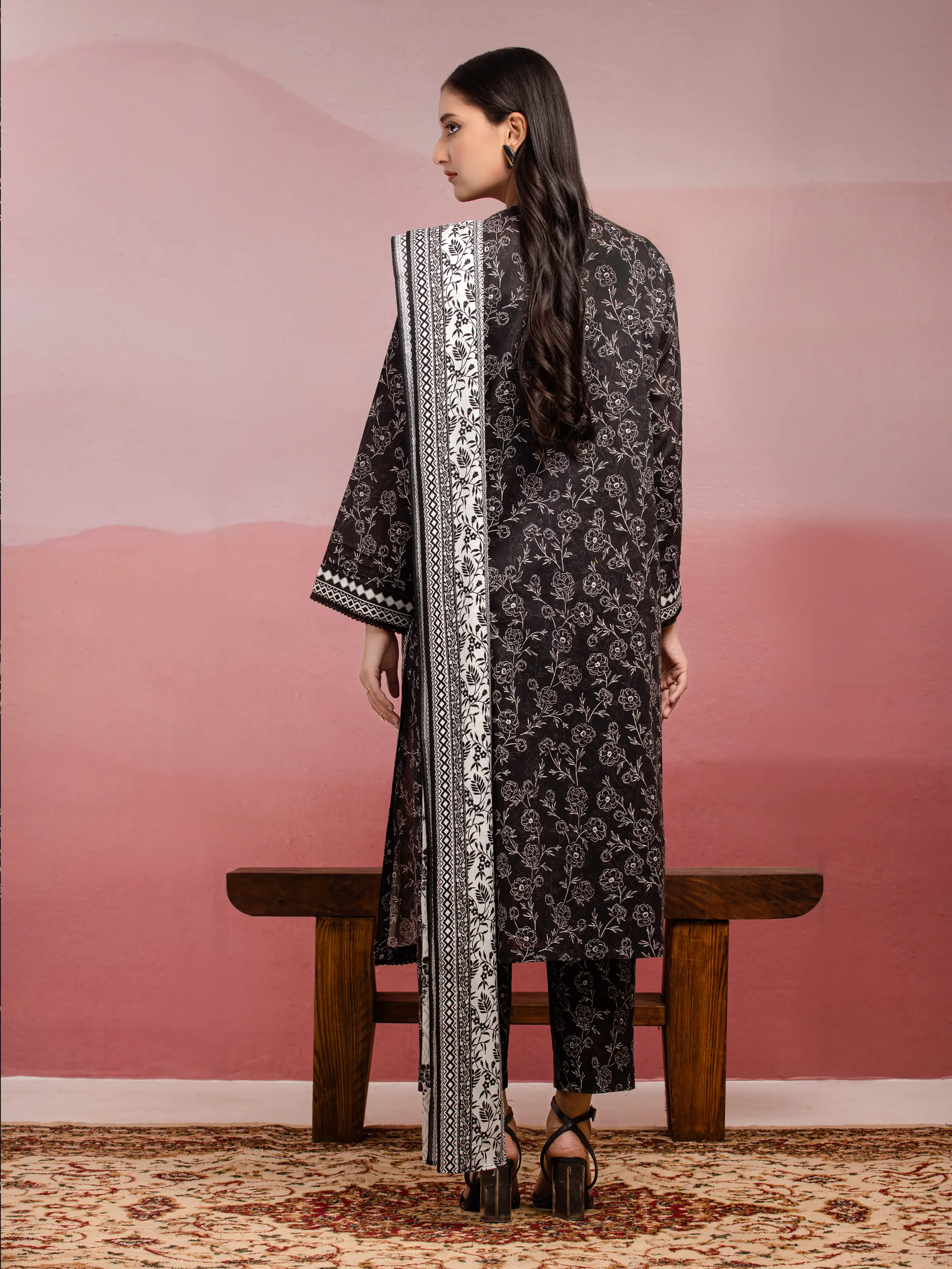 Unstitched Printed Lawn Suit - EWU5A1-35046-3P - Image 2