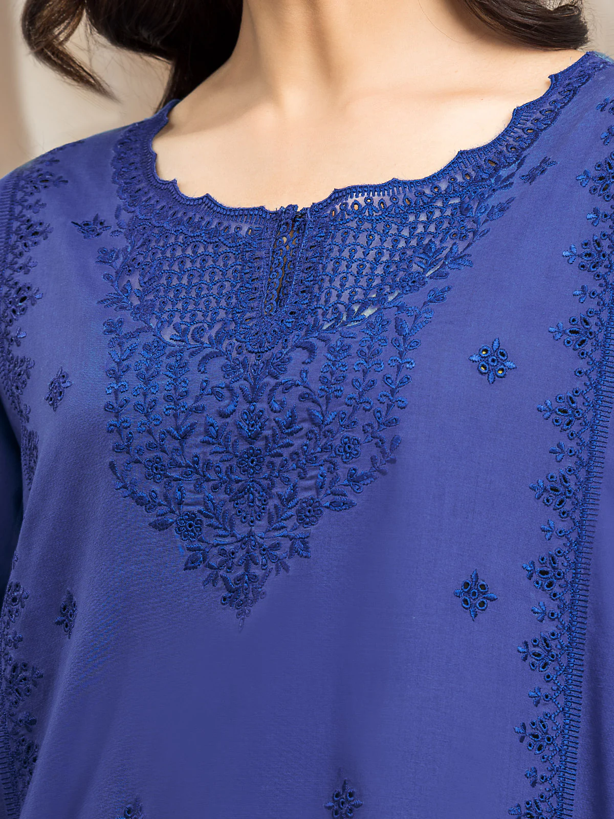 Unstitched Embroidered Cambric Shirt Trouser - EWU24V2-28616ST - Image 2