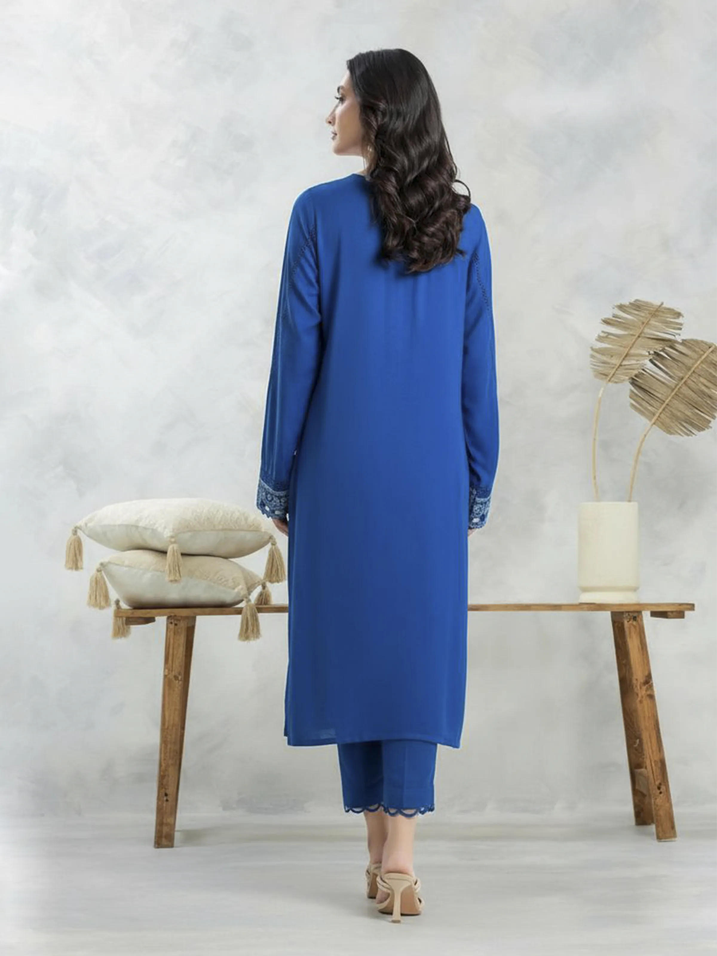 Unstitched Embroidered Viscose Suit - EWU24V13-30229A-3P - Image 2
