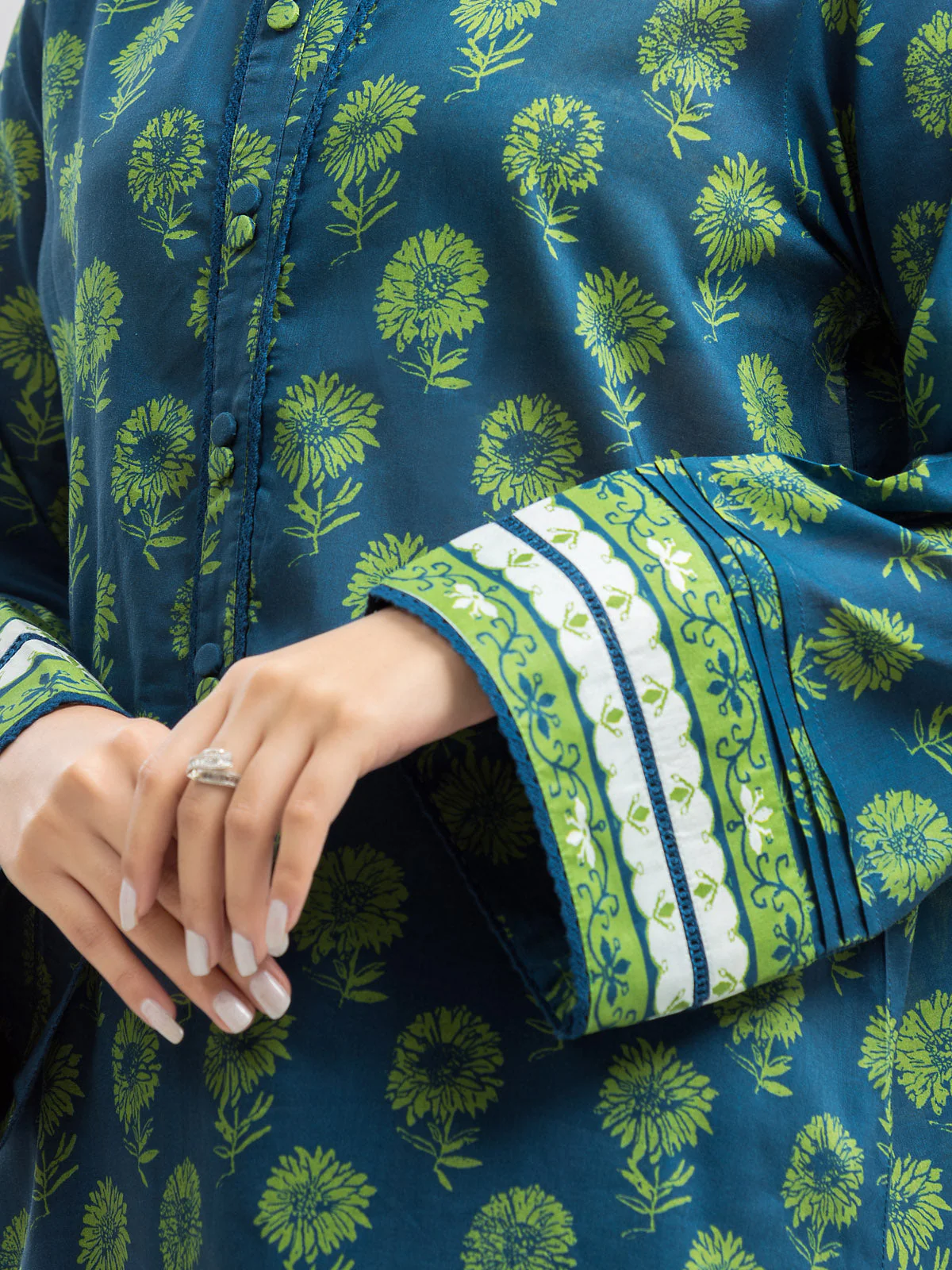Unstitched Printed Viscose Shirt Dupatta - EWU24A4-29234SD - Image 4