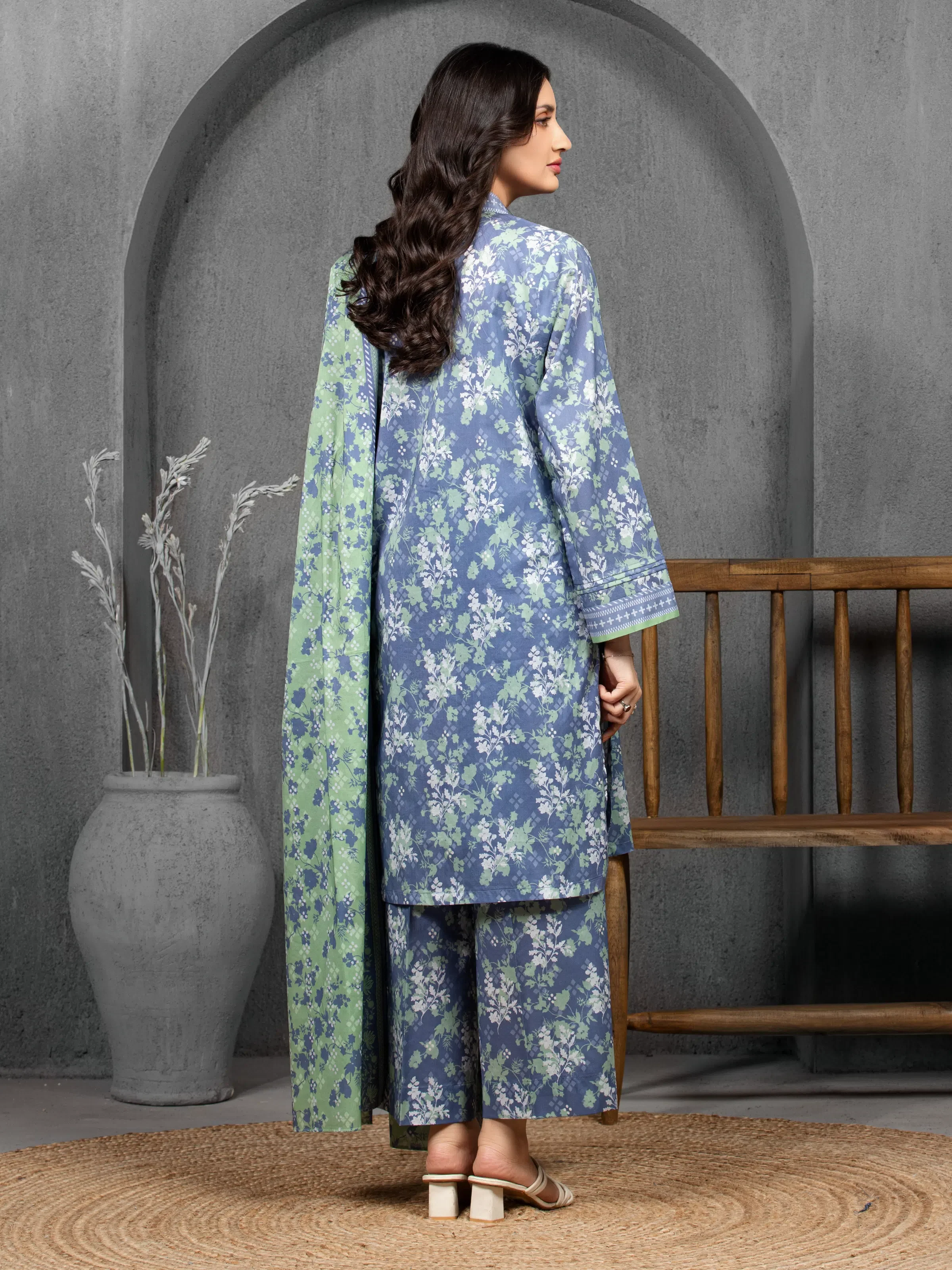 Unstitched Printed Cambric Suit - EWU5A2-35834-3P - Image 6