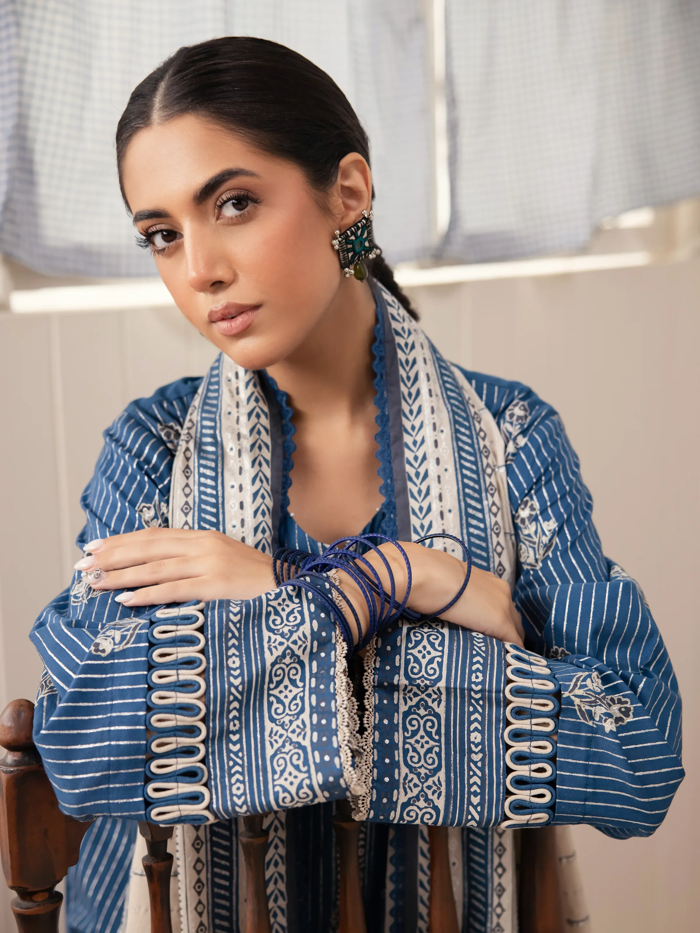 Unstitched Block Print Cambric Suit - EWU24M1-053 - Image 4