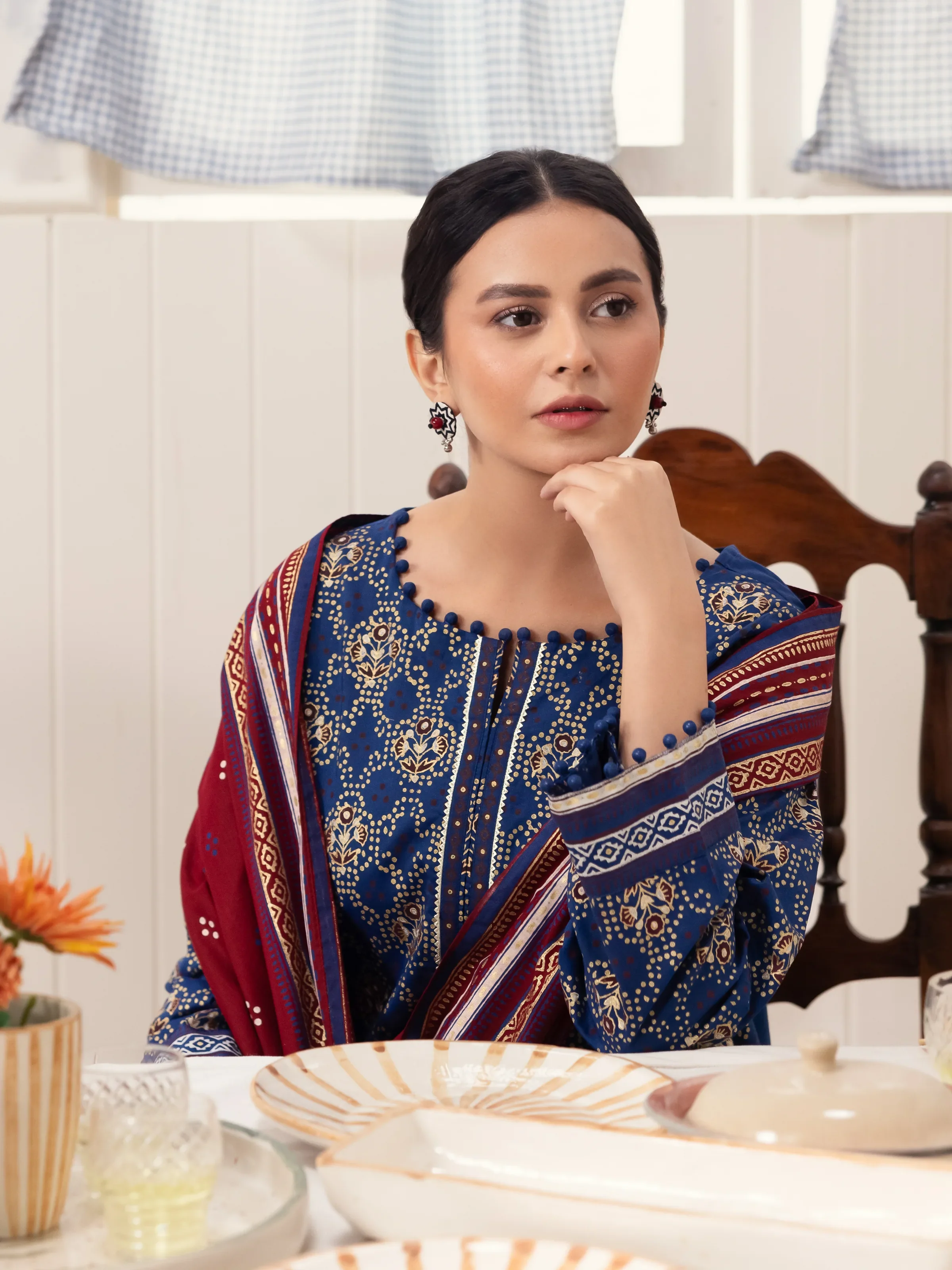 Unstitched Block Print Cambric Suit - EWU24M1-059 - Image 5