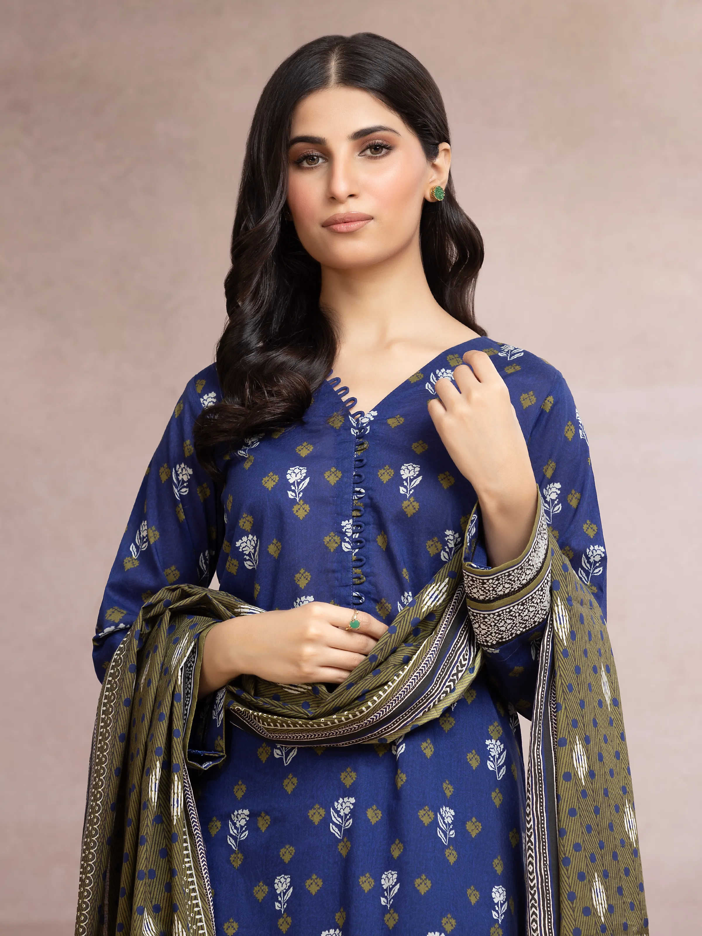 Unstitched Printed Cambric Shirt Dupatta - EWU24A2-27120SD - Image 3