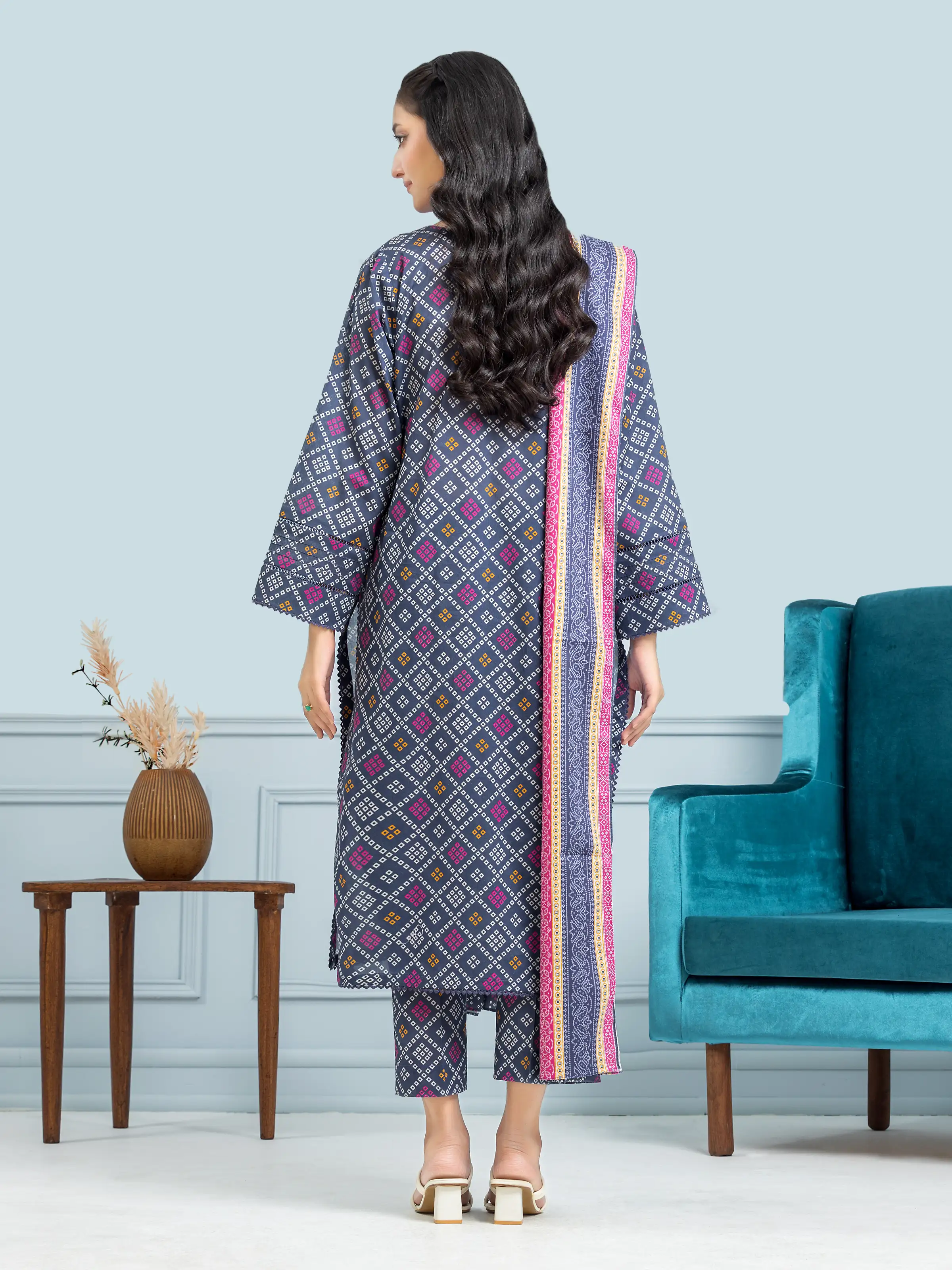 Unstitched Printed Khaddar Suit - EWU24A3-29321-3P - Image 2