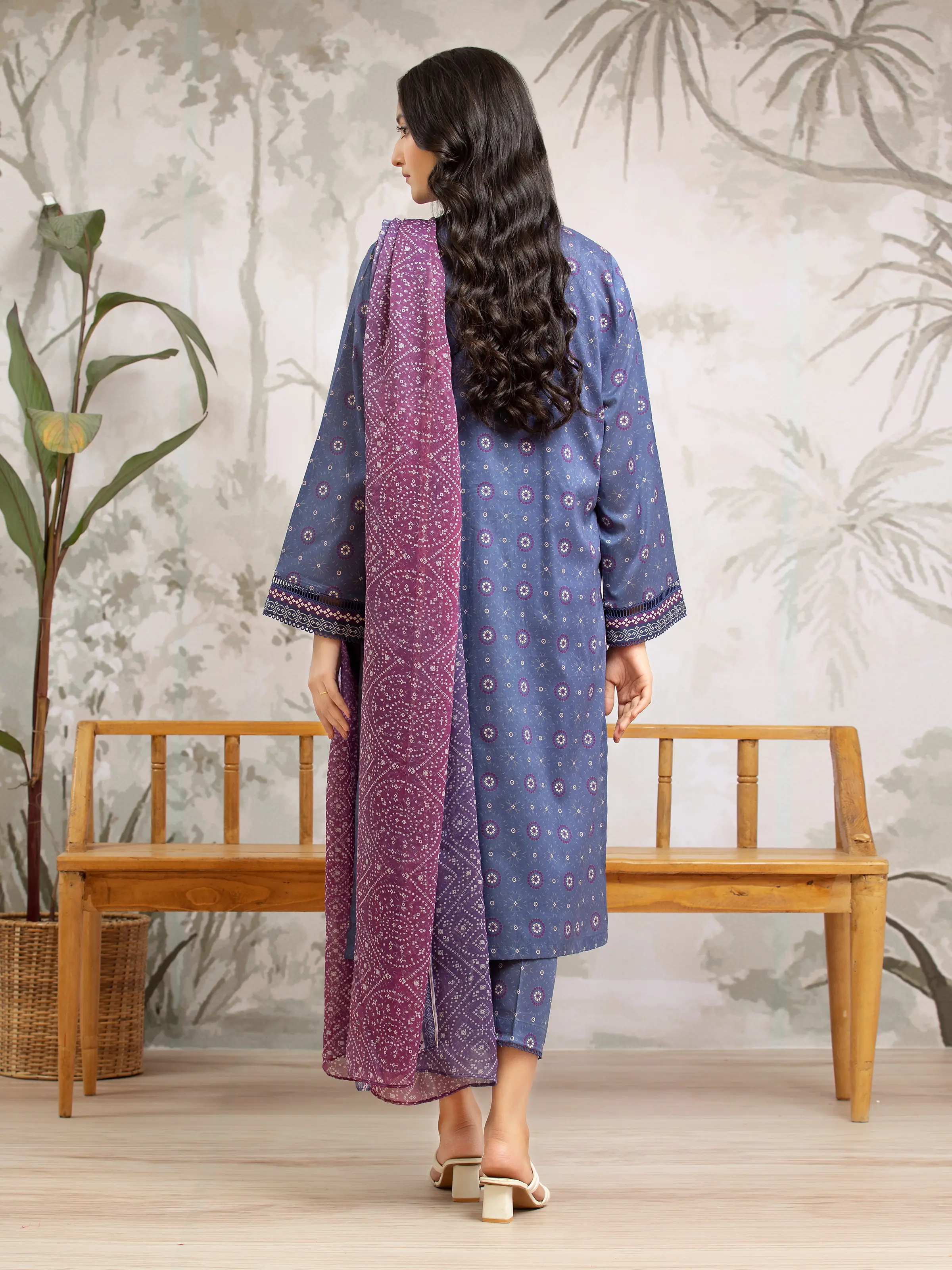 Unstitched Printed Khaddar Suit - EWU24M2-183 - Image 2