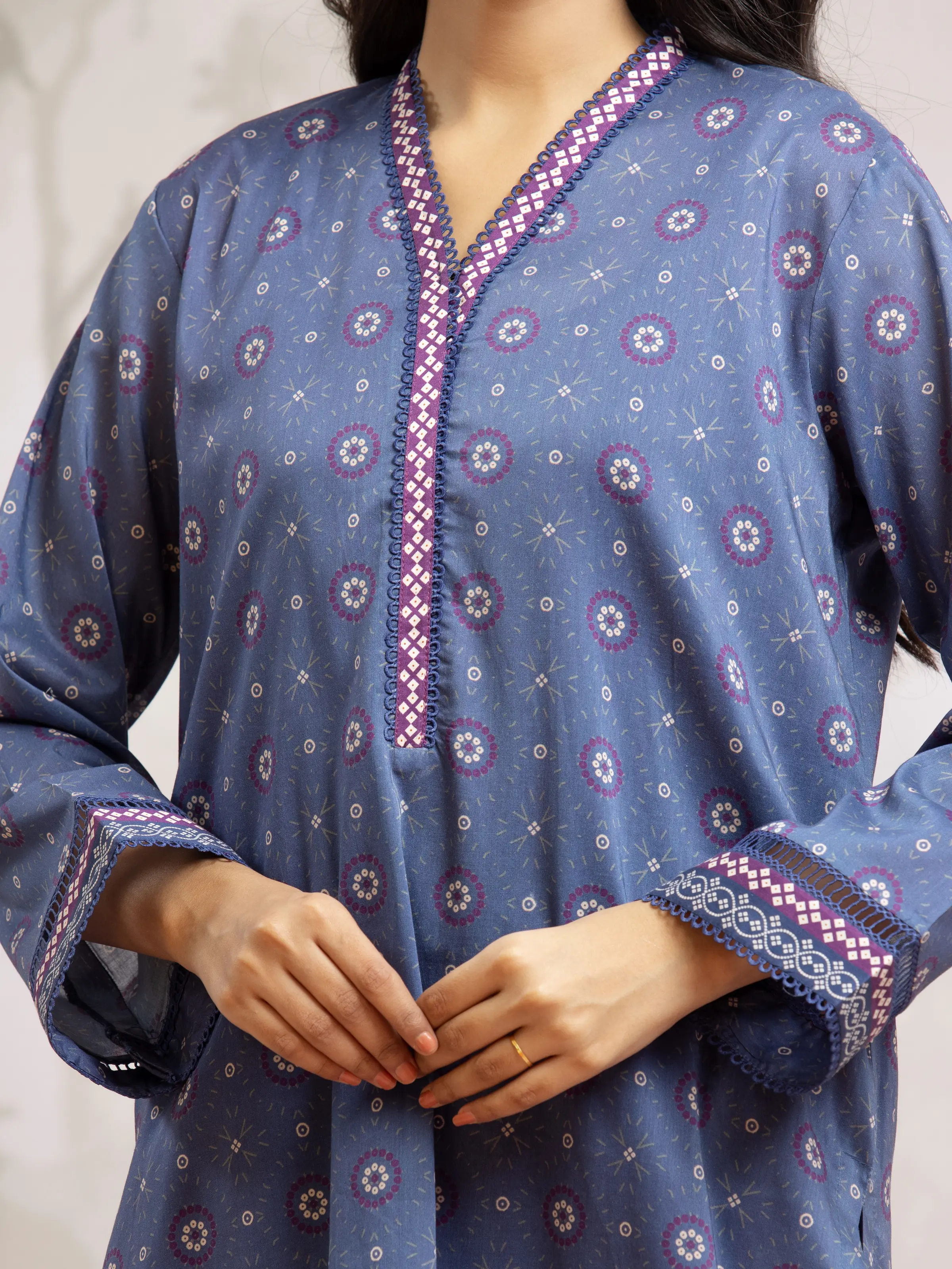 Unstitched Printed Khaddar Suit - EWU24M2-183 - Image 3