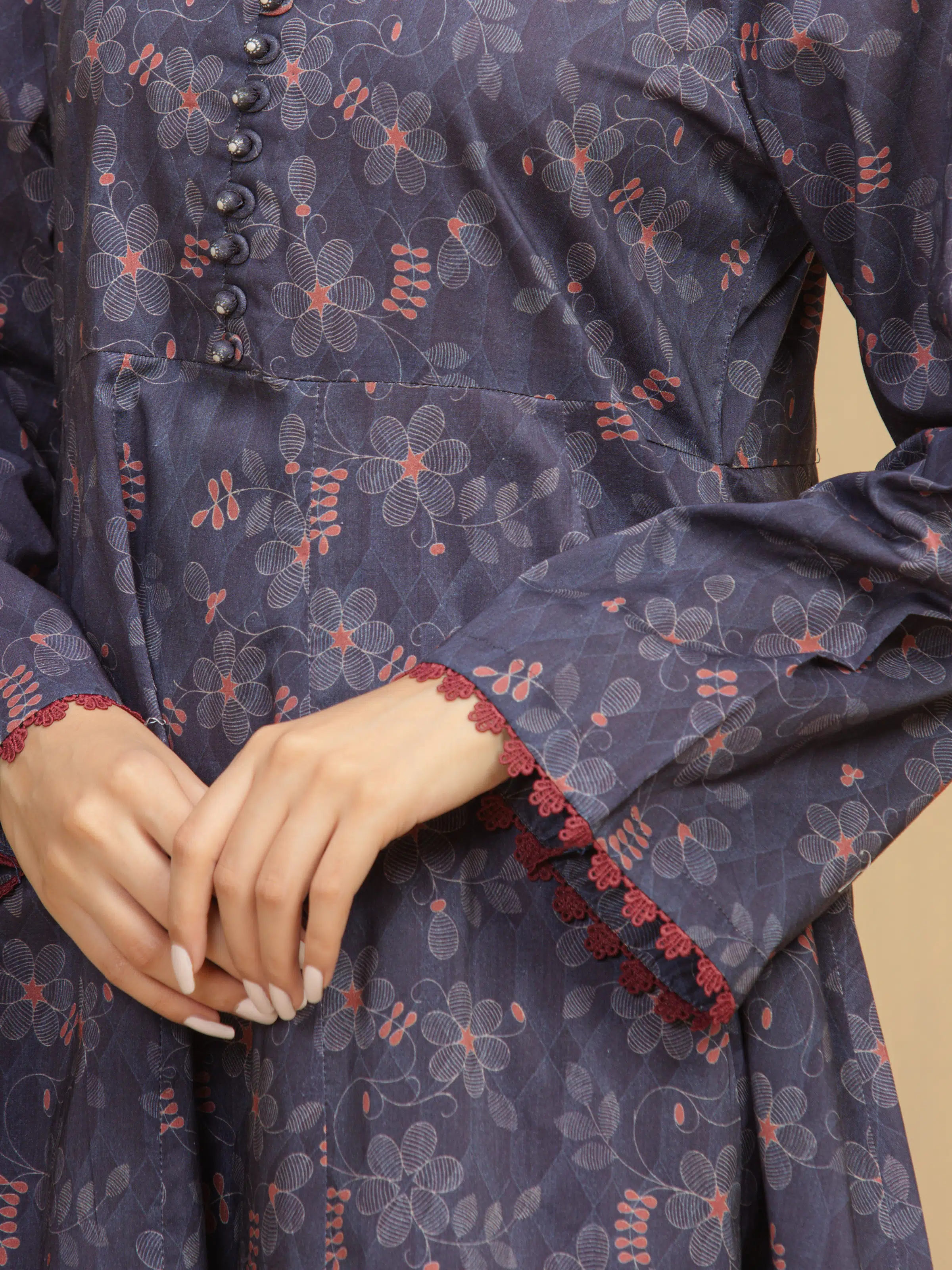 Unstitched Printed Khaddar Suit - EWU5A3-36007-3P - Image 3