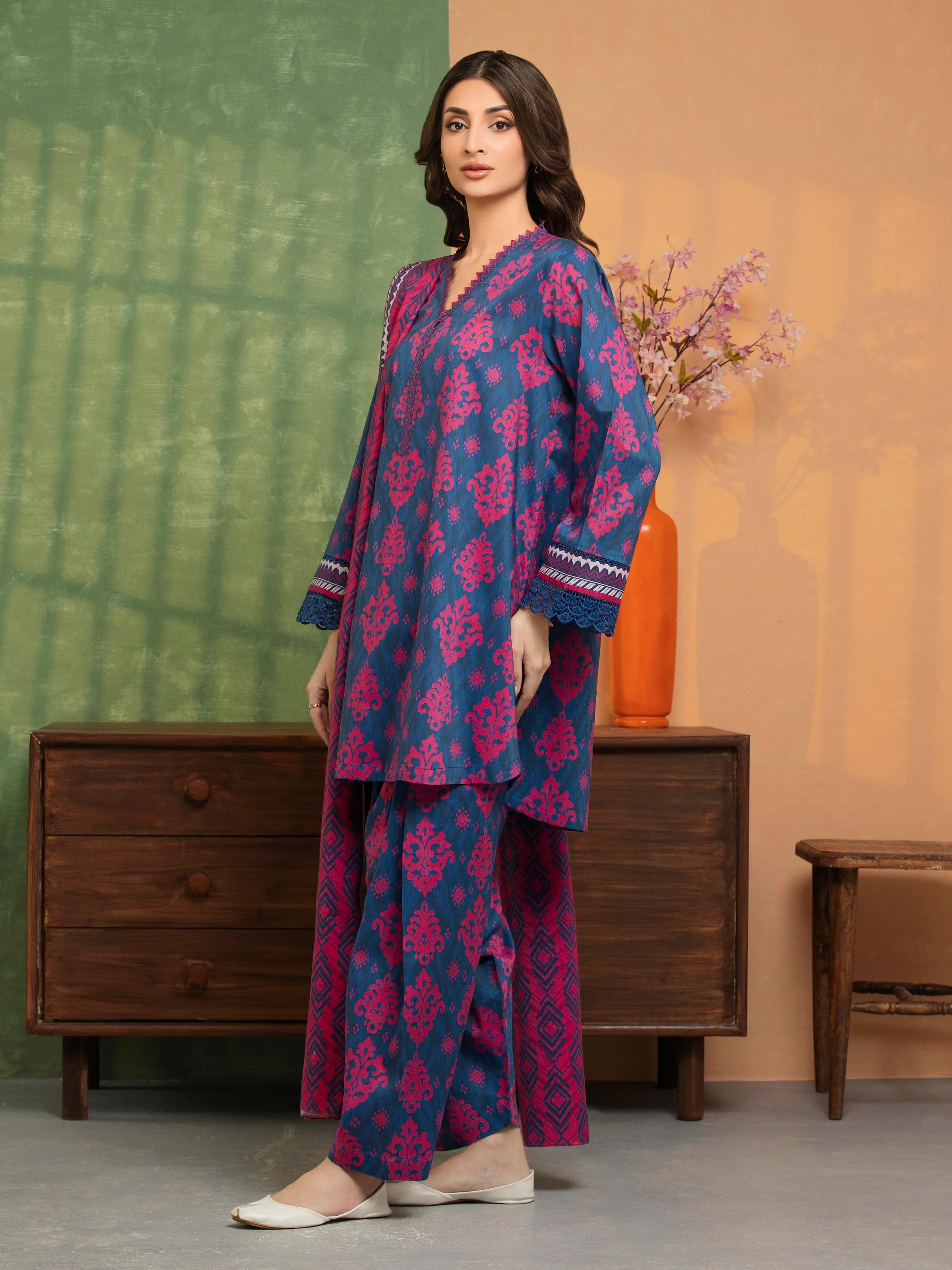 Unstitched Printed Khaddar Suit - EWU5A3-36115-3P - Image 5