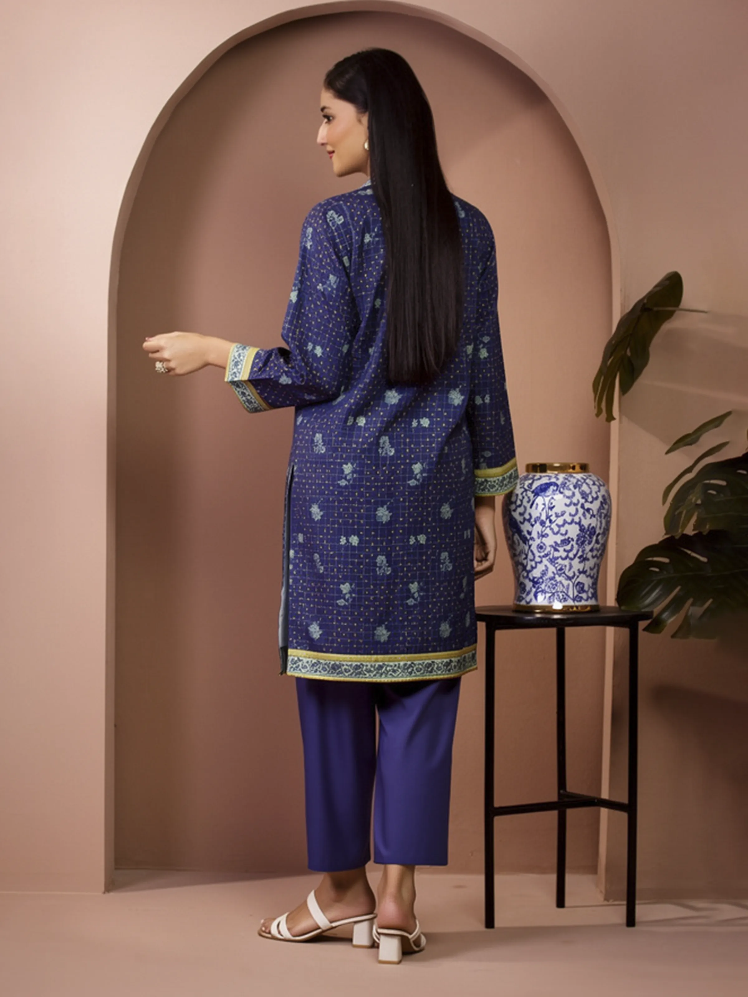 Unstitched Printed Lawn Shirt Trouser - EWU5A1-35238ST - Image 4