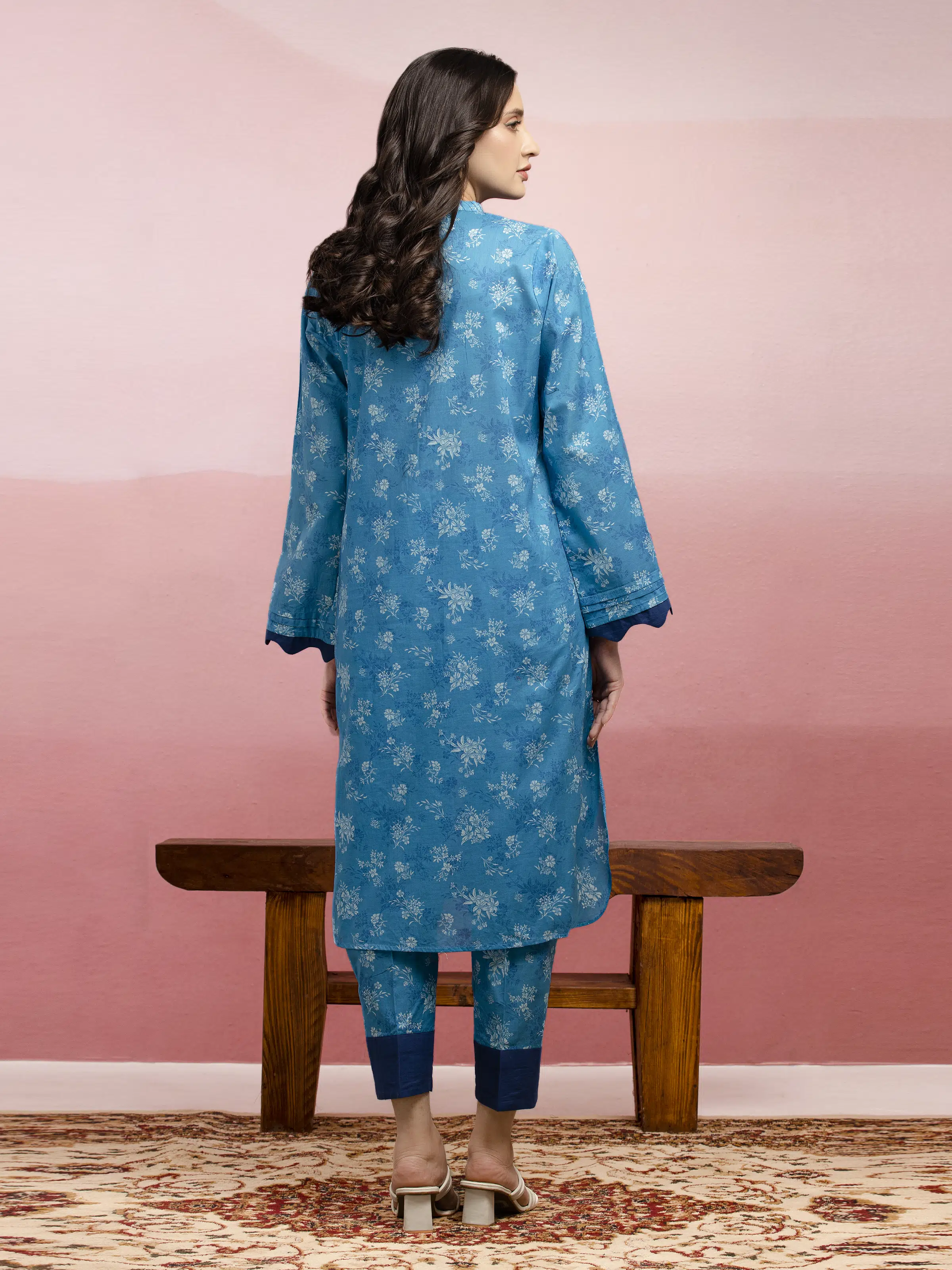 Unstitched Printed Lawn Shirt Trouser - EWU5A1-35409ST - Image 2