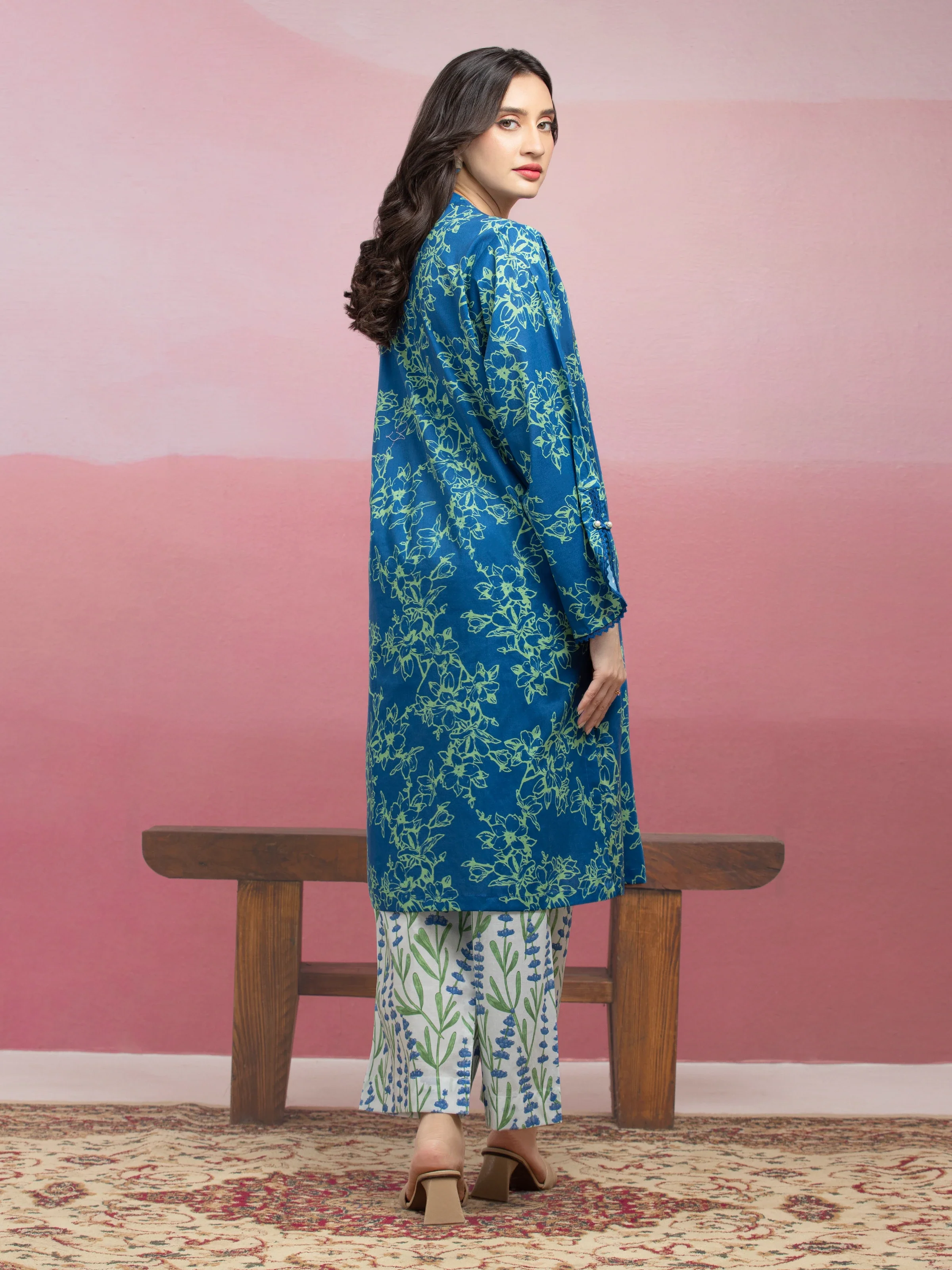 Unstitched Printed Lawn Shirt Trouser - EWU5A1-35421ST - Image 2