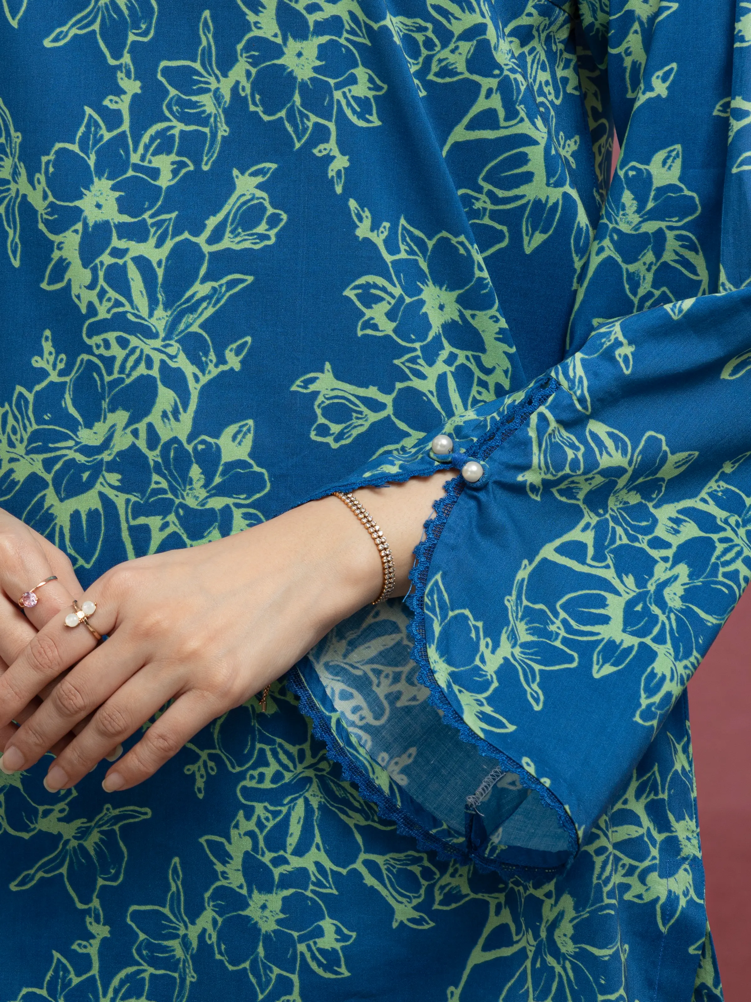 Unstitched Printed Lawn Shirt Trouser - EWU5A1-35421ST - Image 5