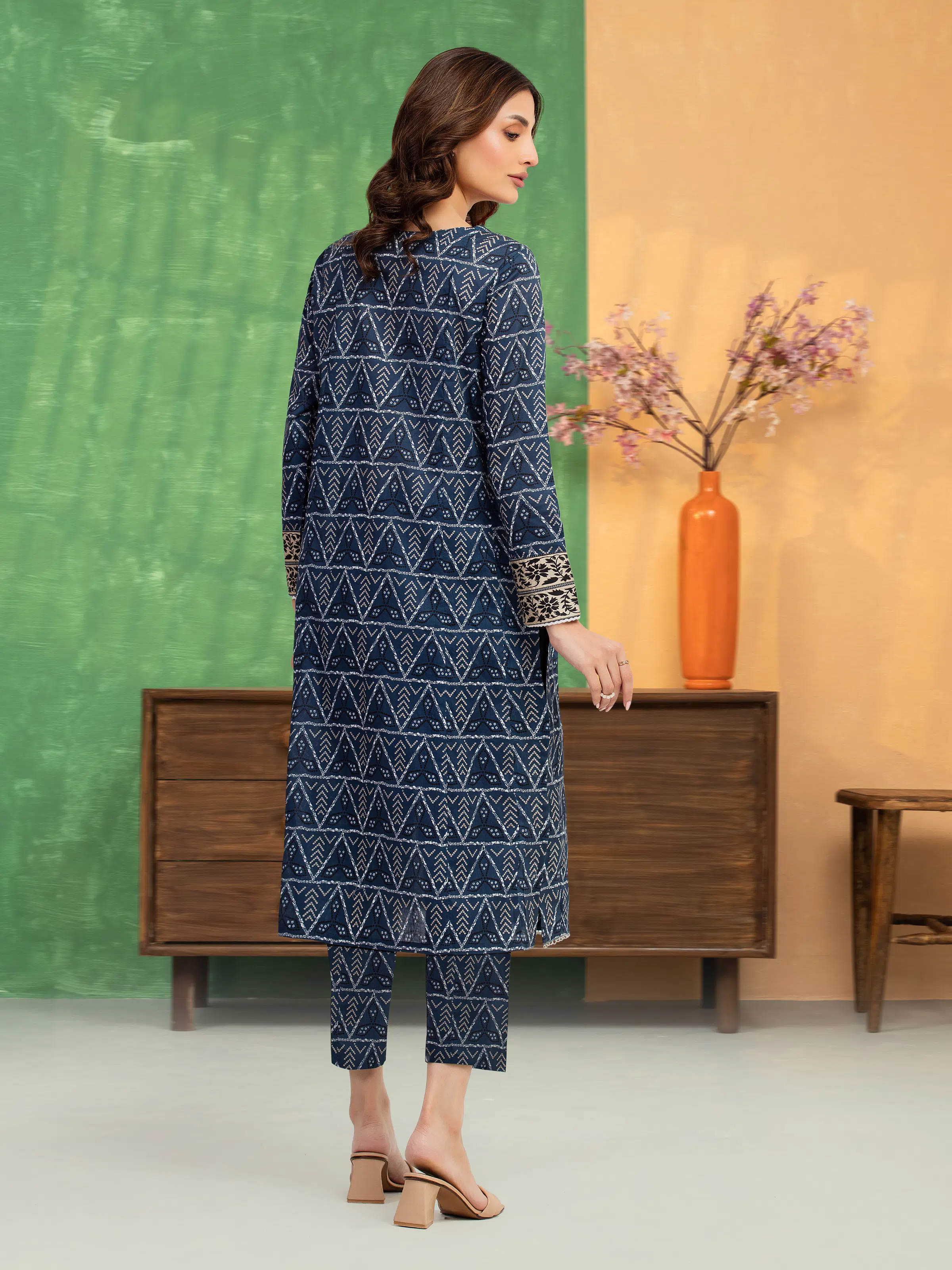 Unstitched Printed Lawn Shirt Trouser - EWU5A1-35705ST - Image 3