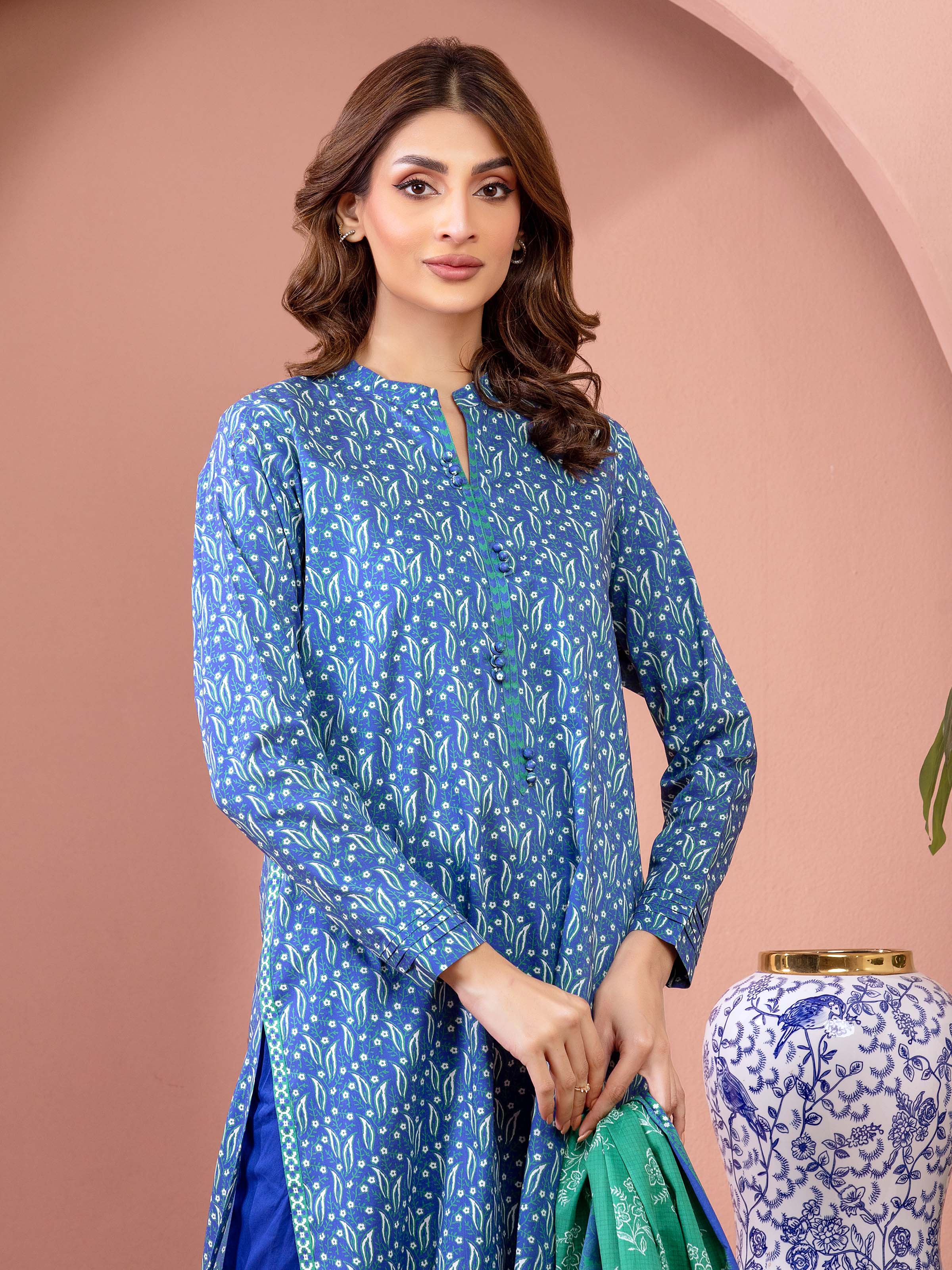Unstitched Printed Lawn Suit - EWU5A1-35235-3P - Image 5