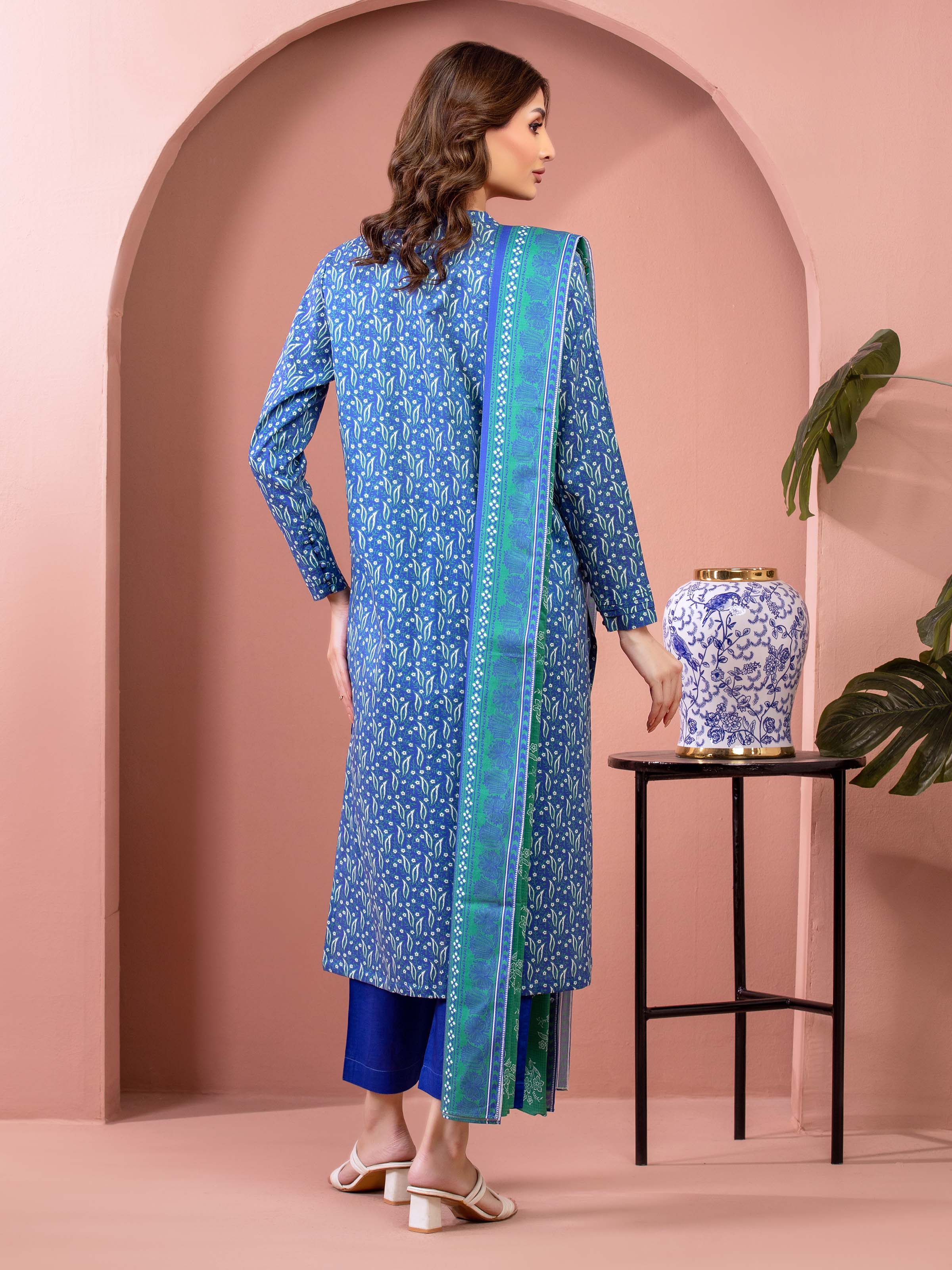 Unstitched Printed Lawn Suit - EWU5A1-35235-3P - Image 6
