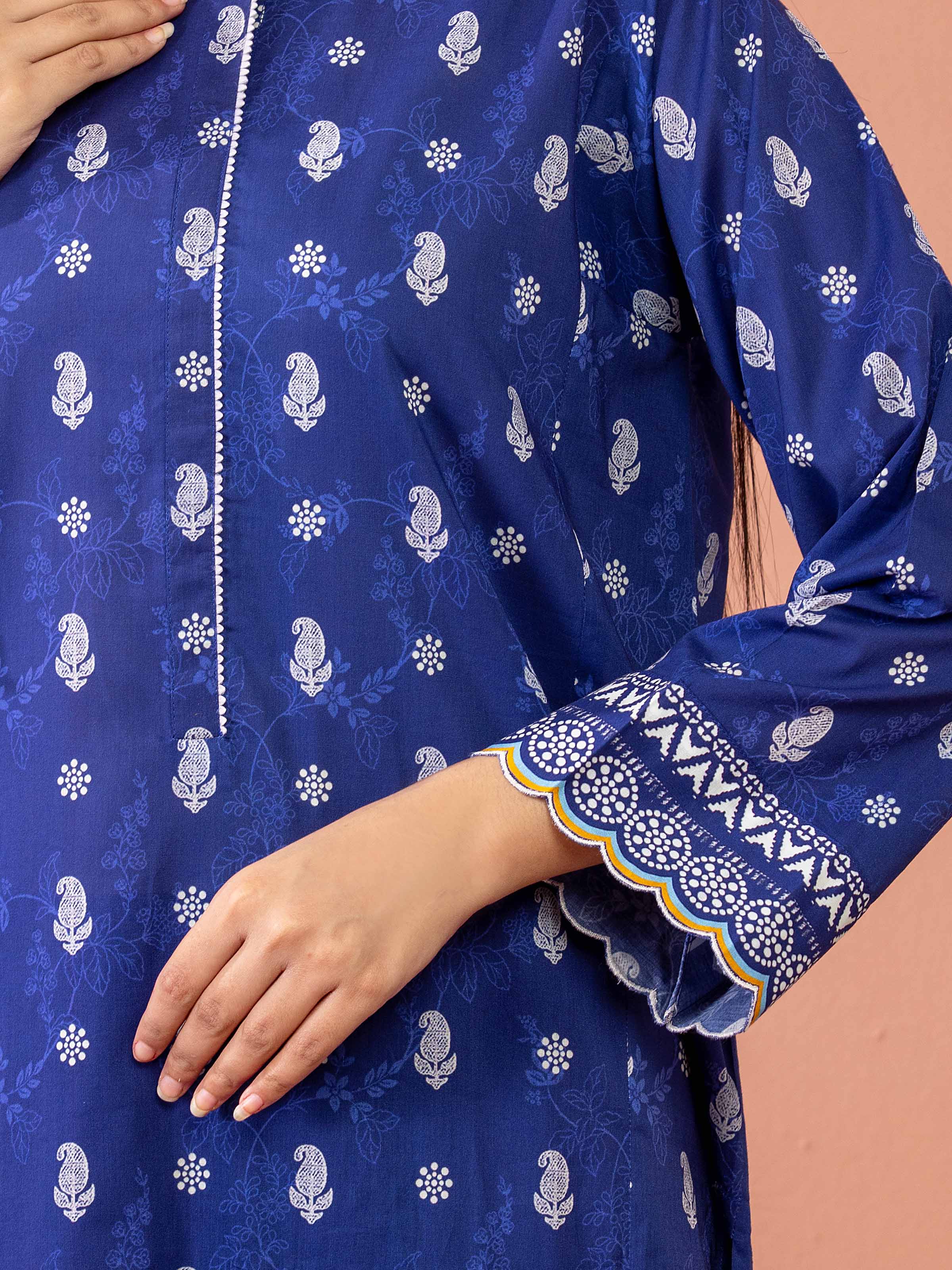 Unstitched Printed Lawn Suit - EWU5A1-35240-3P - Image 5