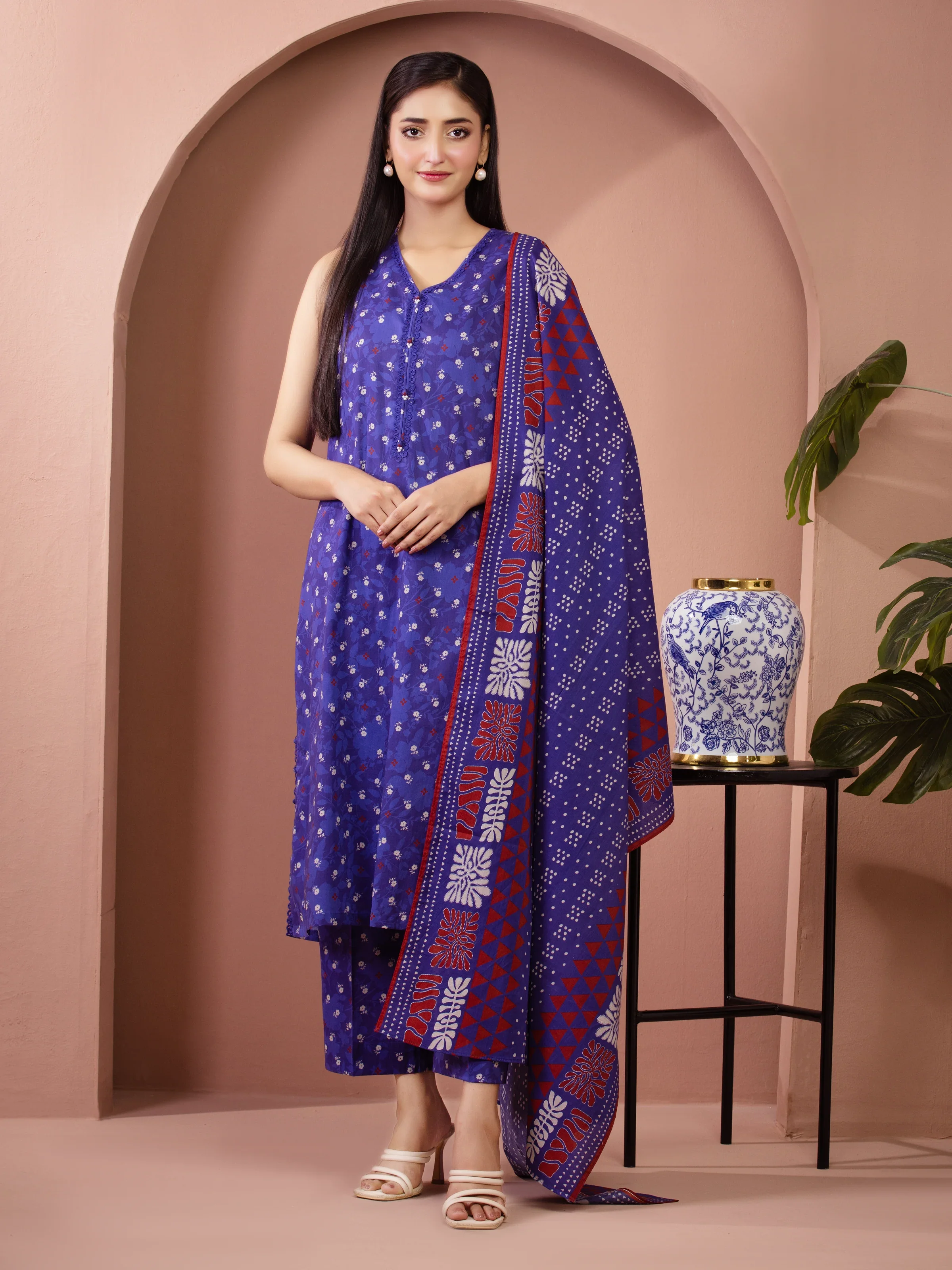 Unstitched Printed Lawn Suit - EWU5A1-35265-3P