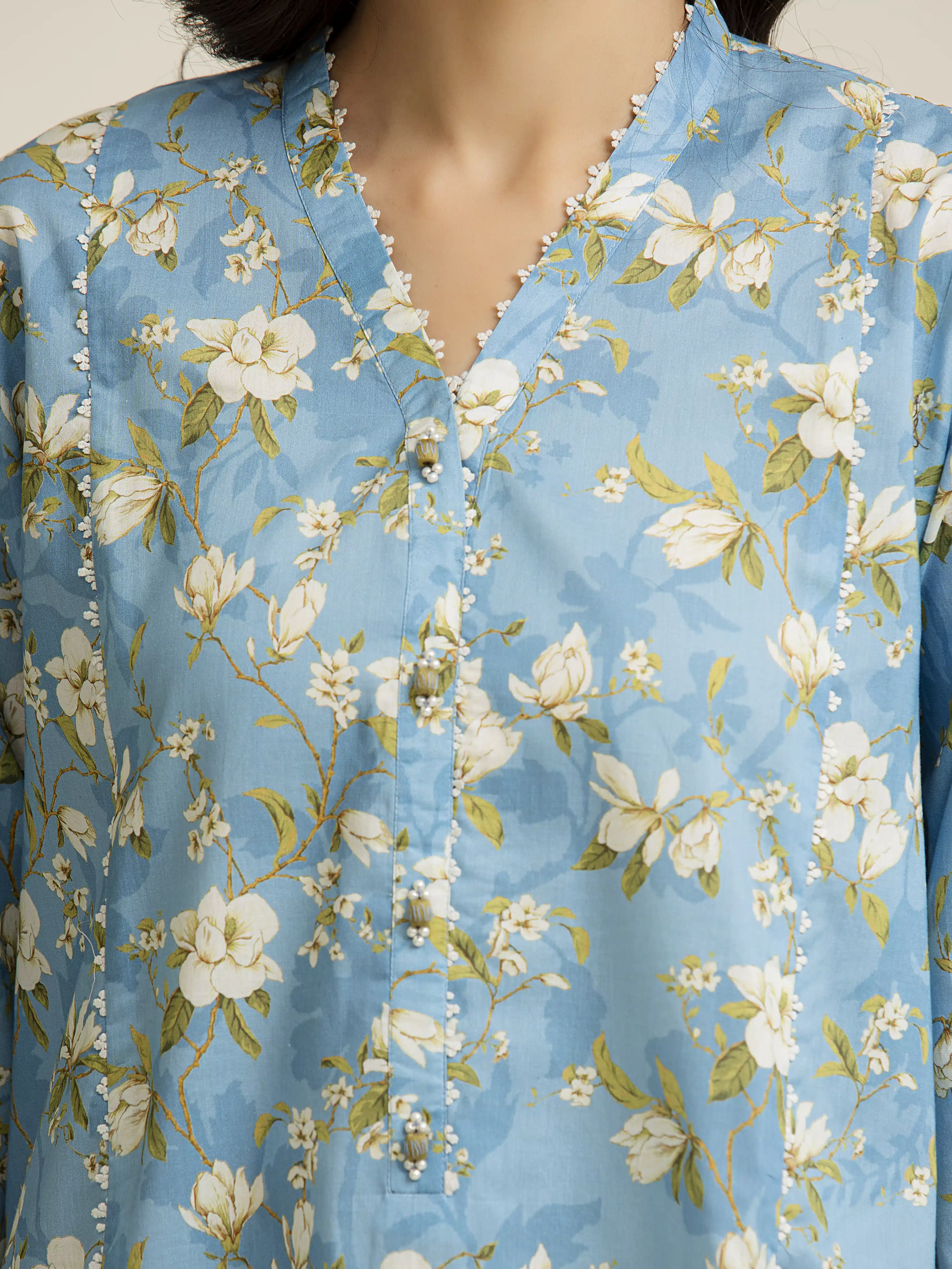 Unstitched Printed Lawn Suit - EWU5A1-35137-3P - Image 3