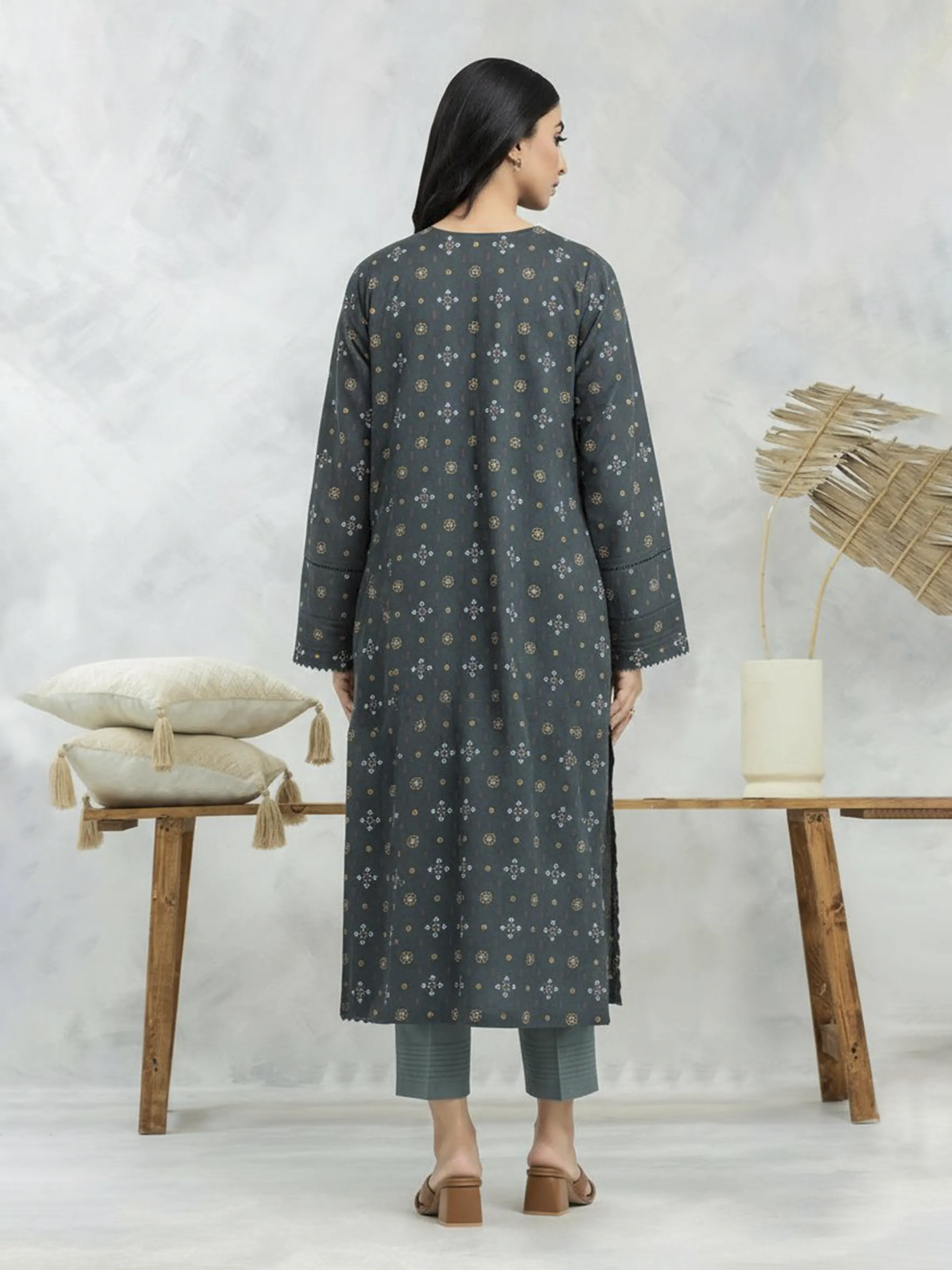 Unstitched Printed Khaddar Shirt - EWU24A3-29319S - Image 2