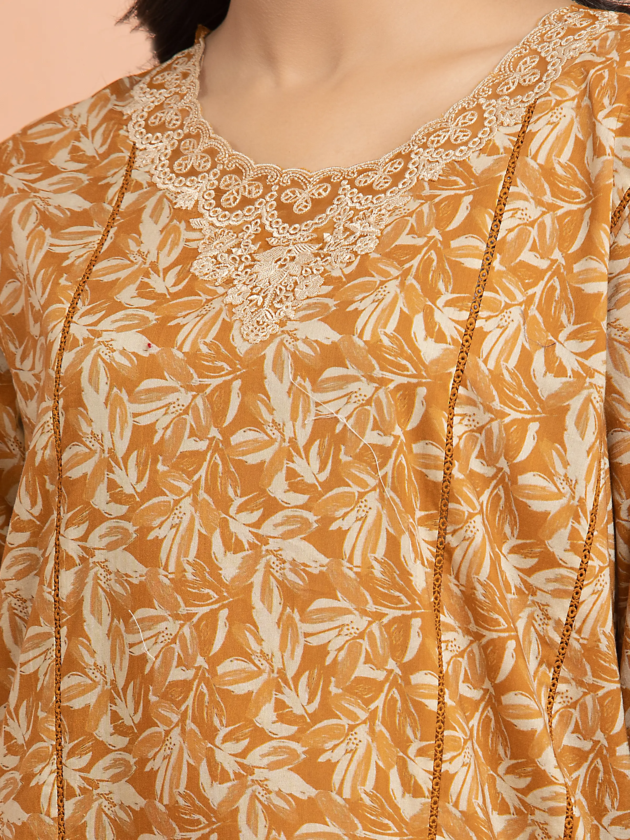 Unstitched Embroidered Khaddar Shirt Trouser - EWU24V11-30198ST - Image 4