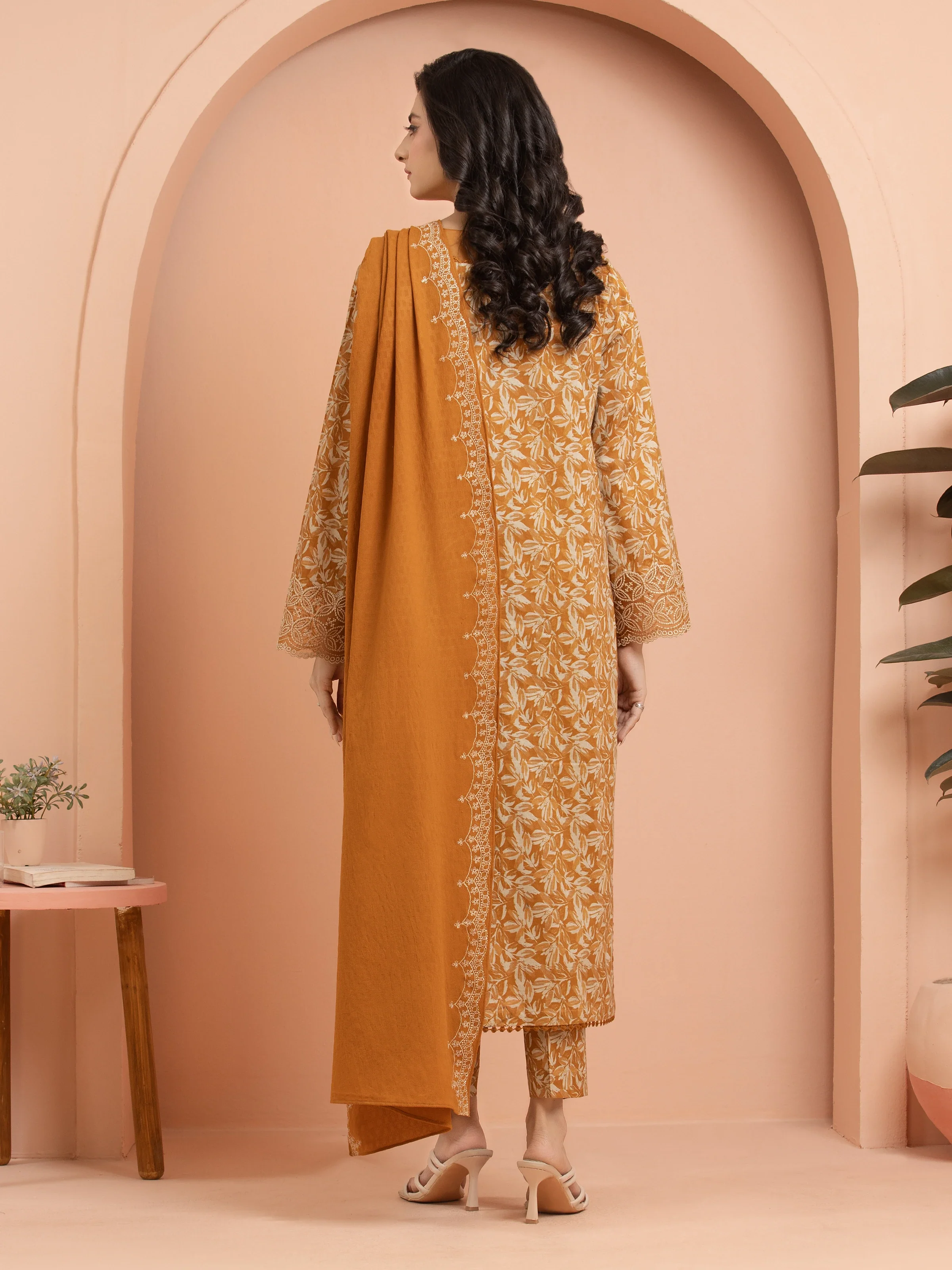 Unstitched Embroidered Khaddar Suit - EWU24V11-30198-3P - Image 2