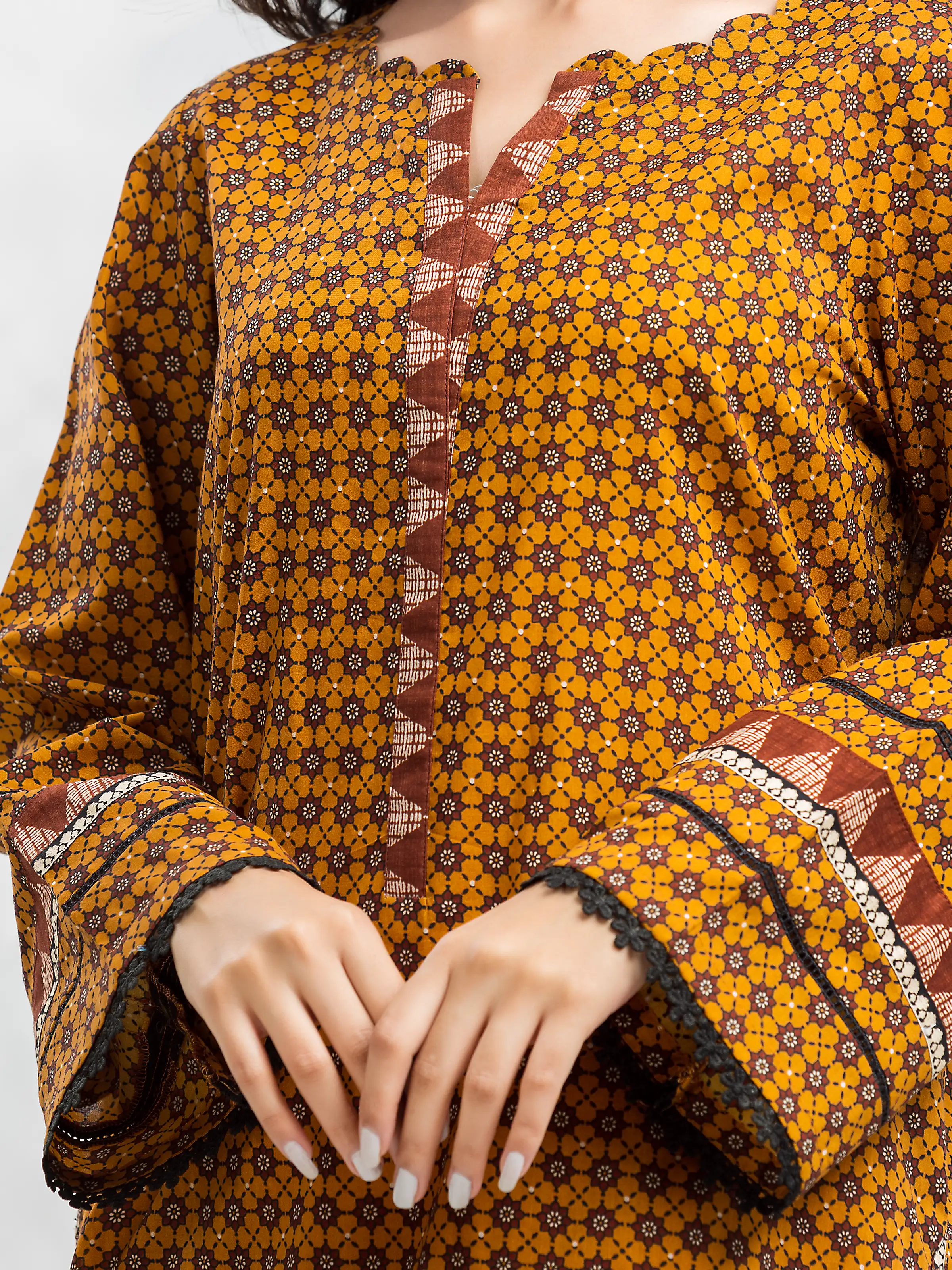 Unstitched Printed Khaddar Suit - EWU24A3-28100-3P - Image 5