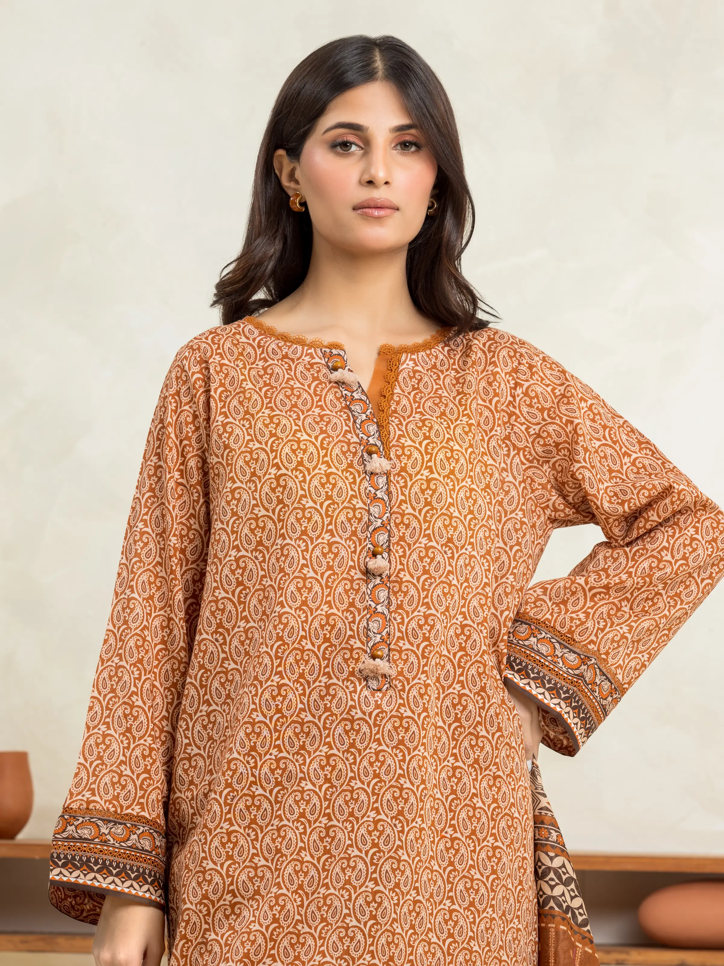 Unstitched Printed Cambric Suit - EWU24A2-29261-3P - Image 4