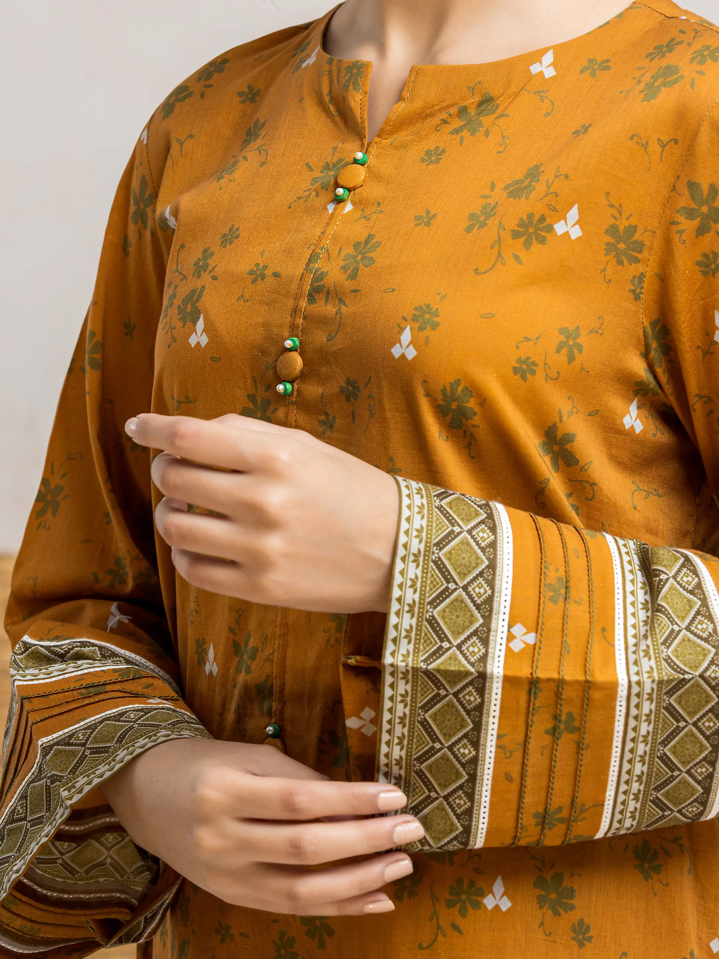 Unstitched Printed Khaddar Suit - EWU24A3-28179-3P - Image 2