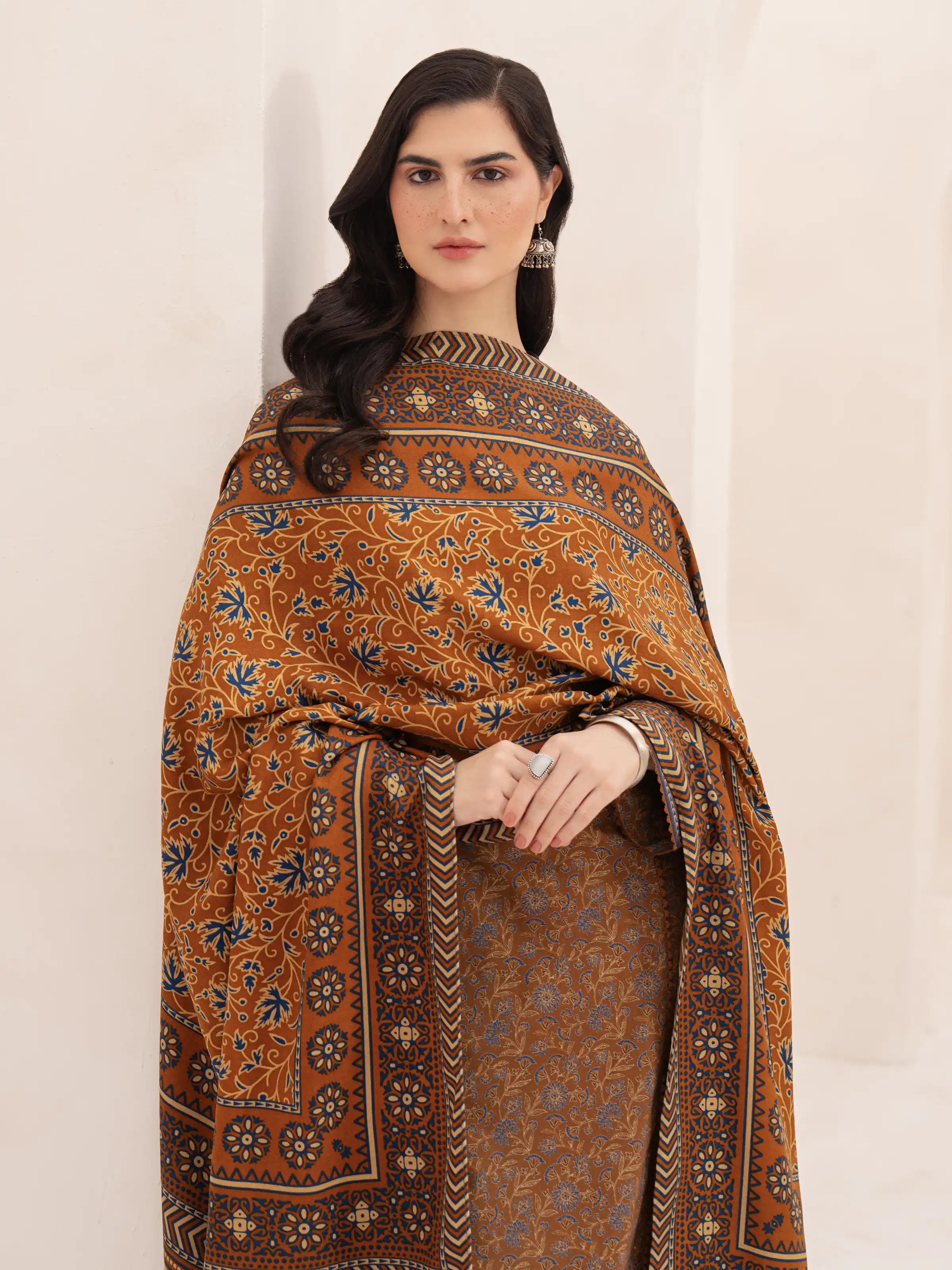 Unstitched Printed Khaddar Suit - EWU24M3-099 - Image 6