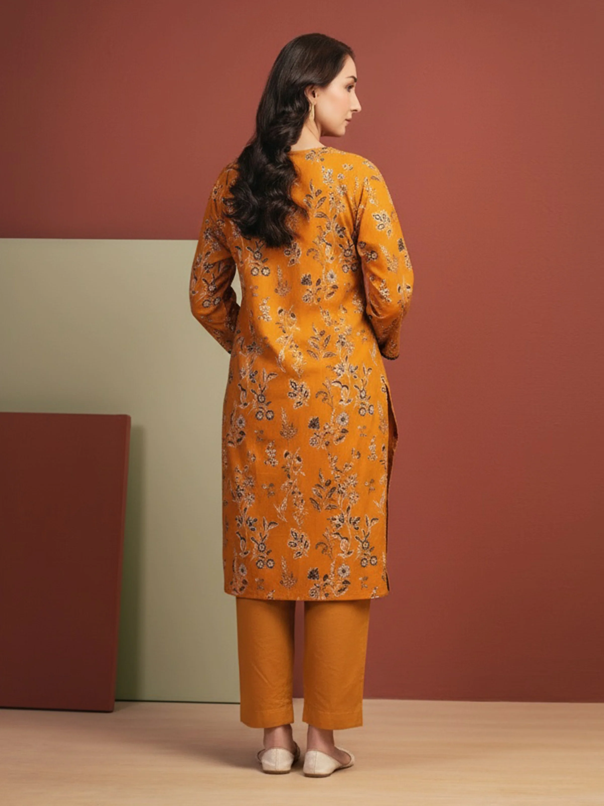 Unstitched Printed Lawn Shirt - EWU5A1-35320S - Image 6