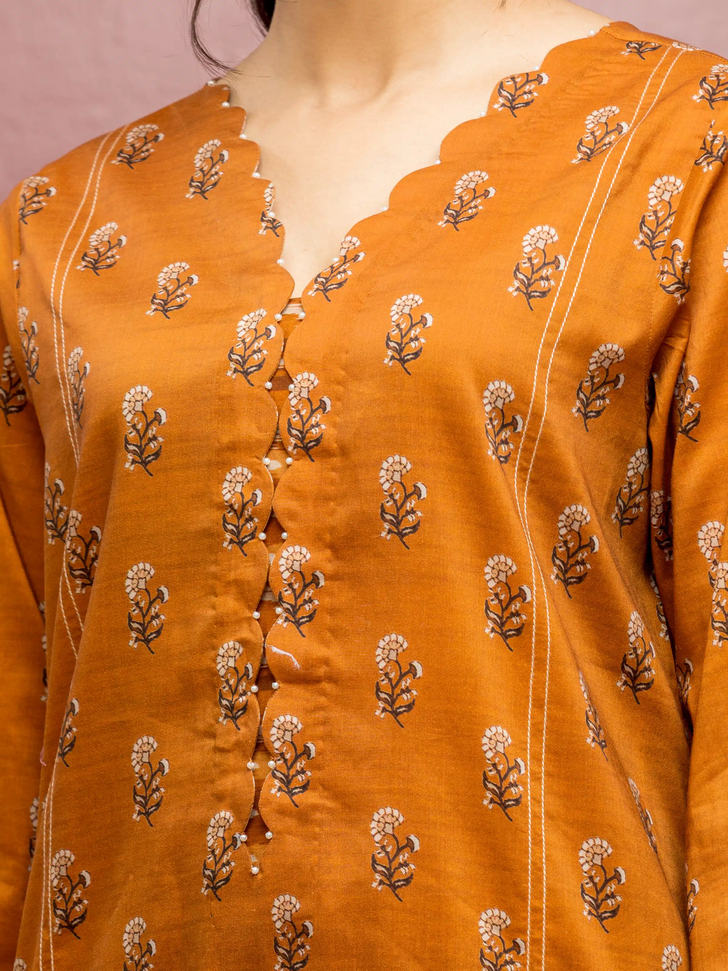 Unstitched Printed Lawn Suit - EWU5A1-35102-3P - Image 3