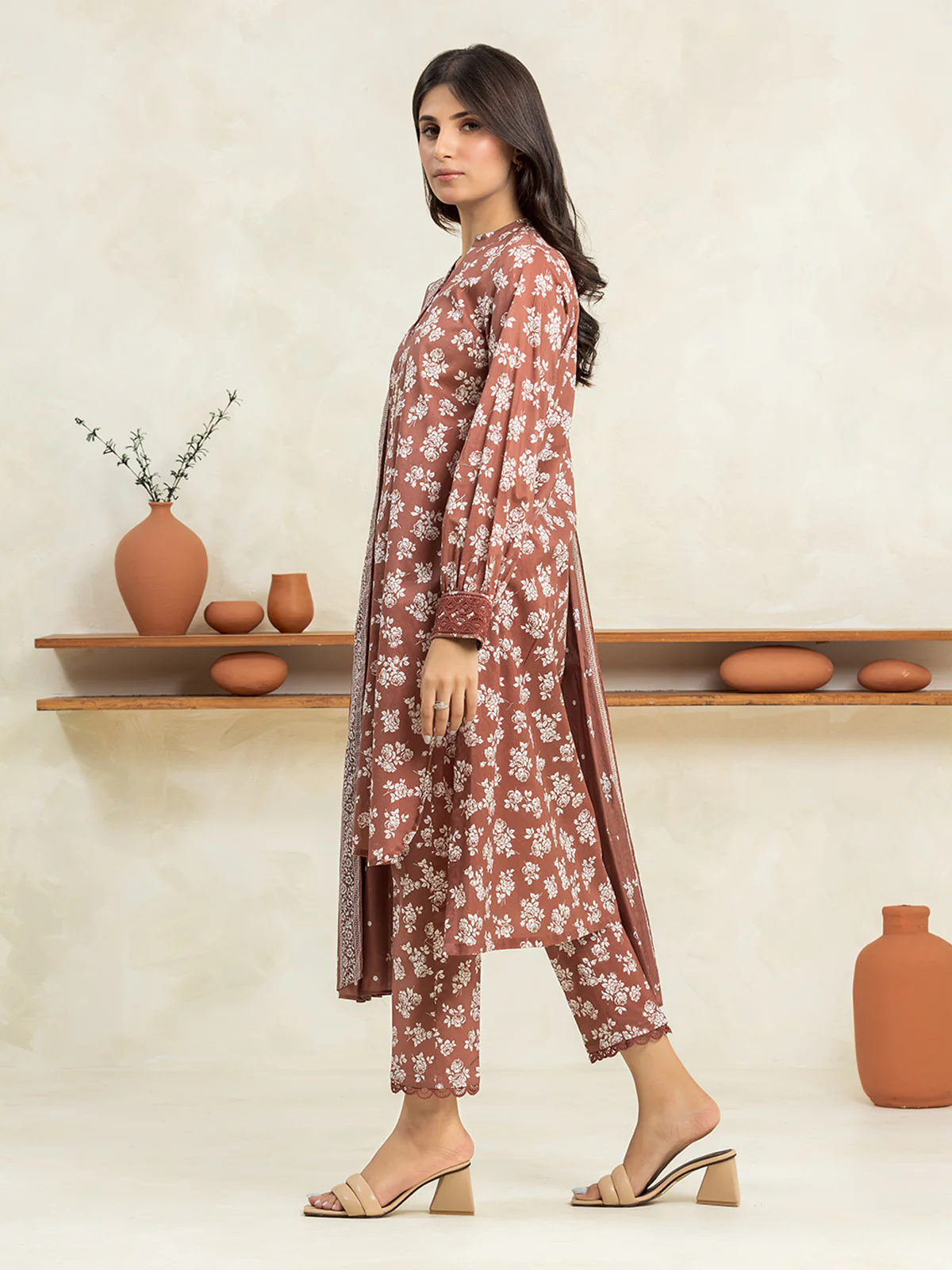 Unstitched Printed Cambric Shirt Trouser - EWU24A2-29025ST - Image 4