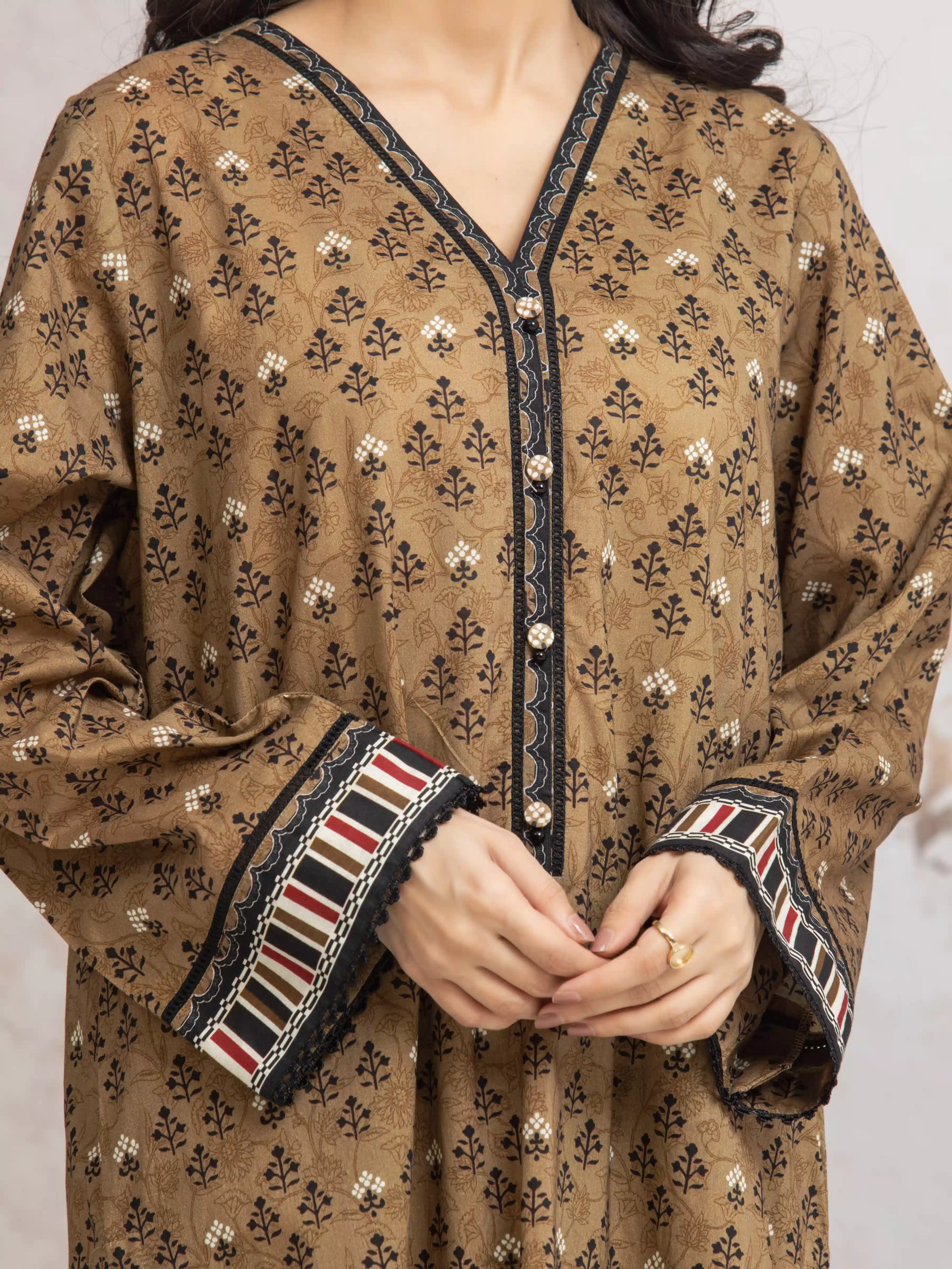 Unstitched Printed Cambric Suit - EWU24A2-29637-3P - Image 3