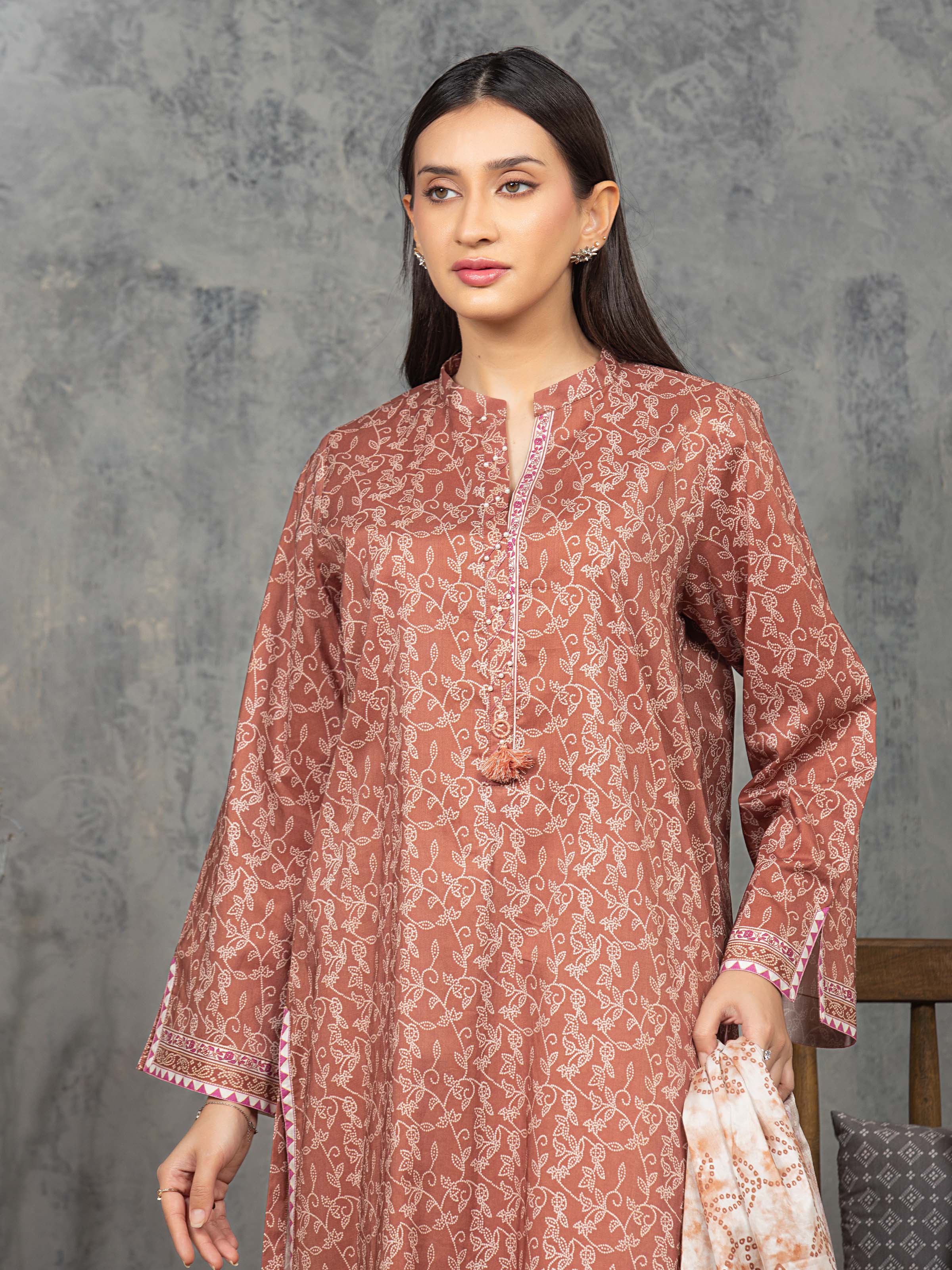 Unstitched Printed Cambric Suit - EWU5A2-35835-3P - Image 2